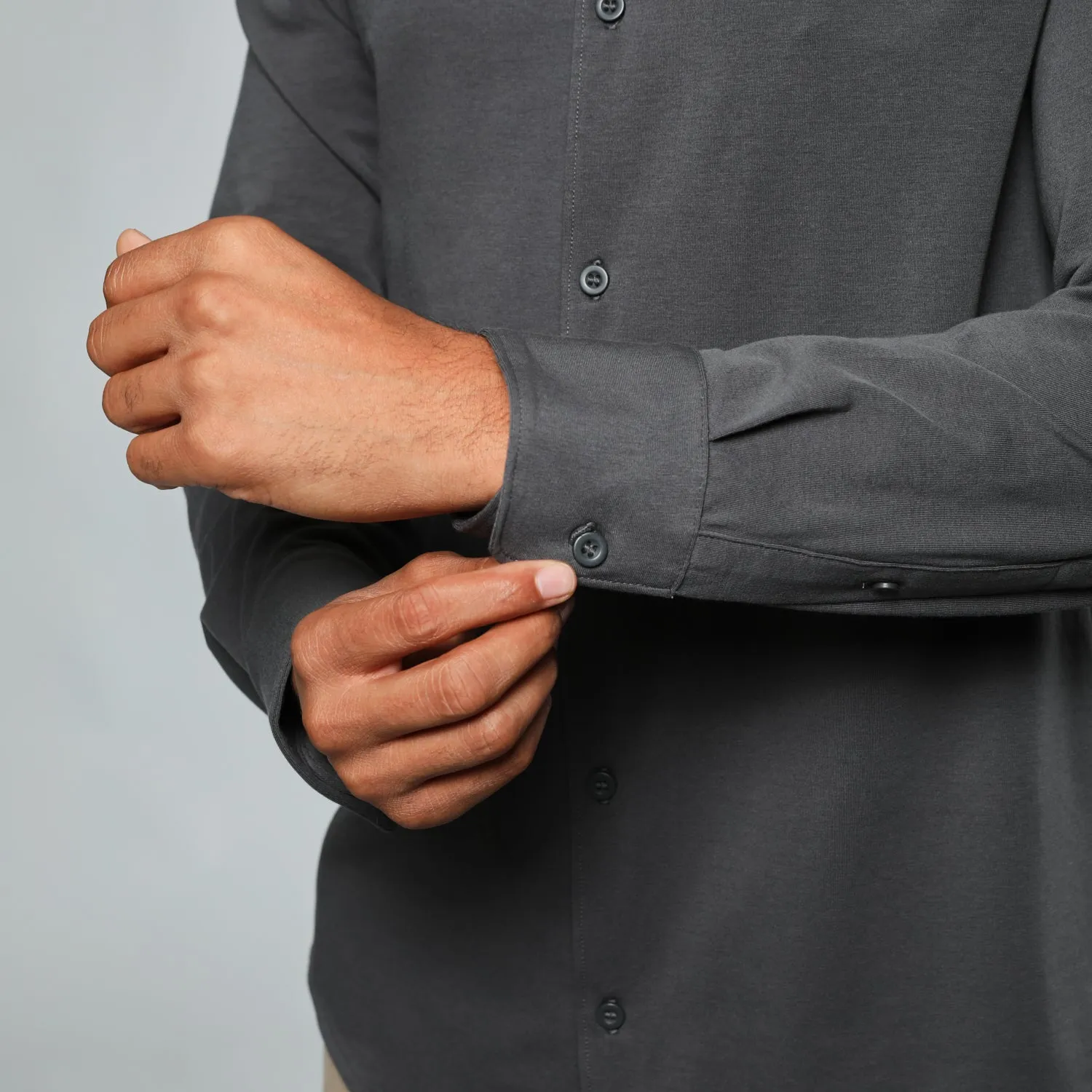 Carbon Long Sleeve Knit Shirt sold by True Classic product image thumbnail 4