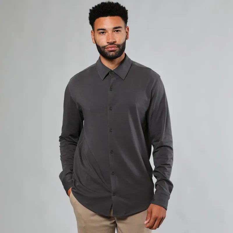 Carbon Long Sleeve Knit Shirt sold by True Classic