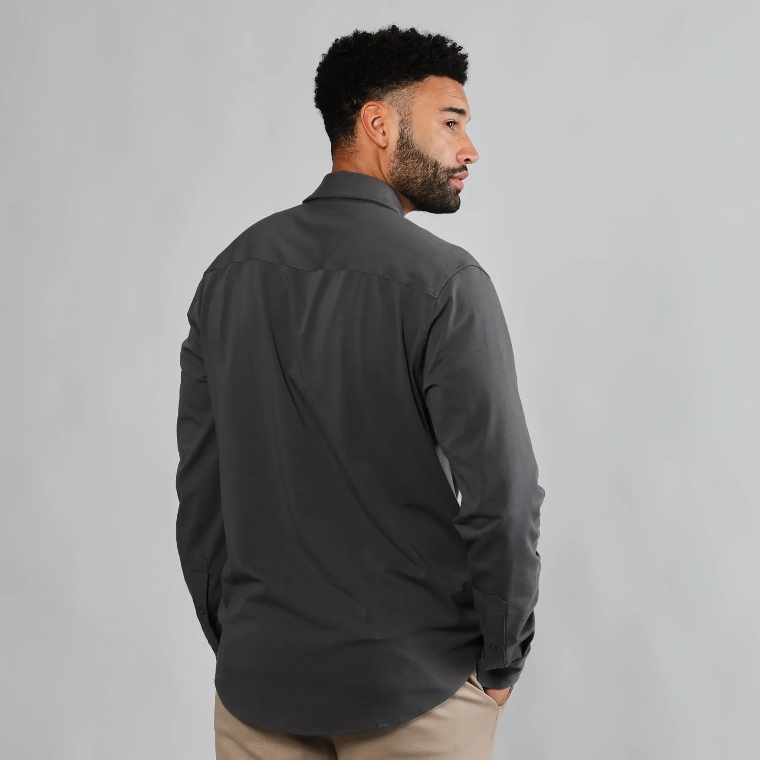 Carbon Long Sleeve Knit Shirt sold by True Classic product image thumbnail 3