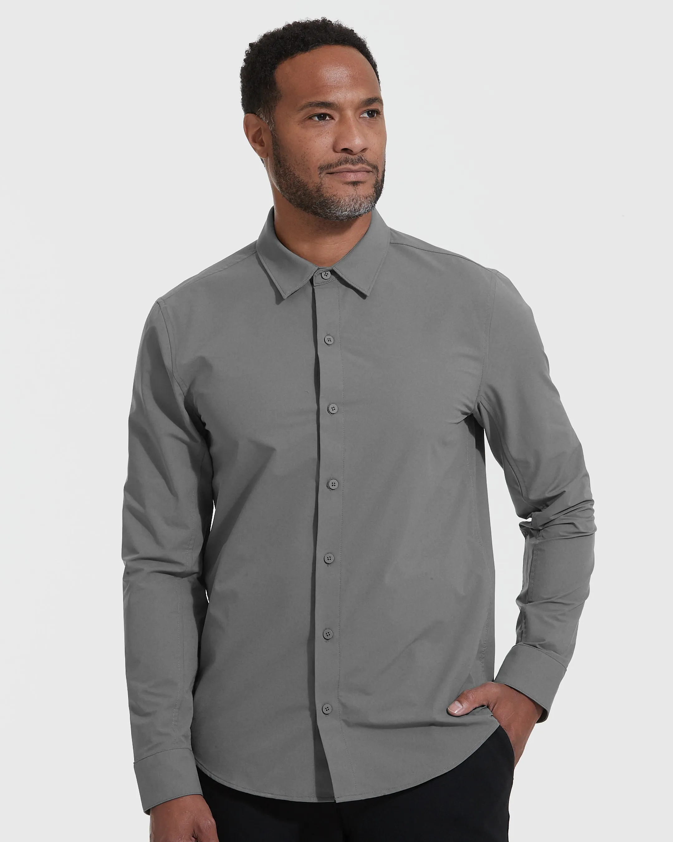 Carbon Commuter Long Sleeve Shirt sold by True Classic