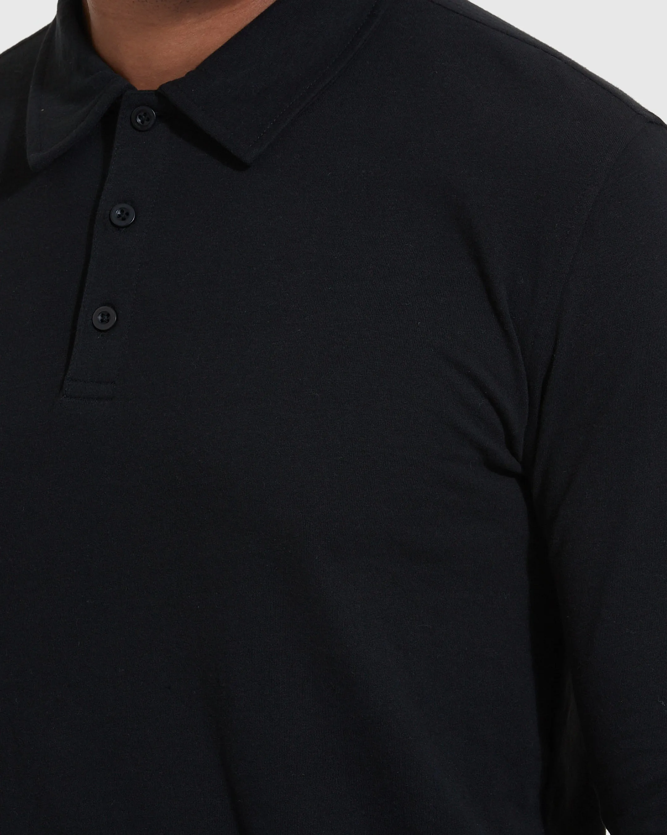 Black Long Sleeve Polo sold by True Classic product image thumbnail 5