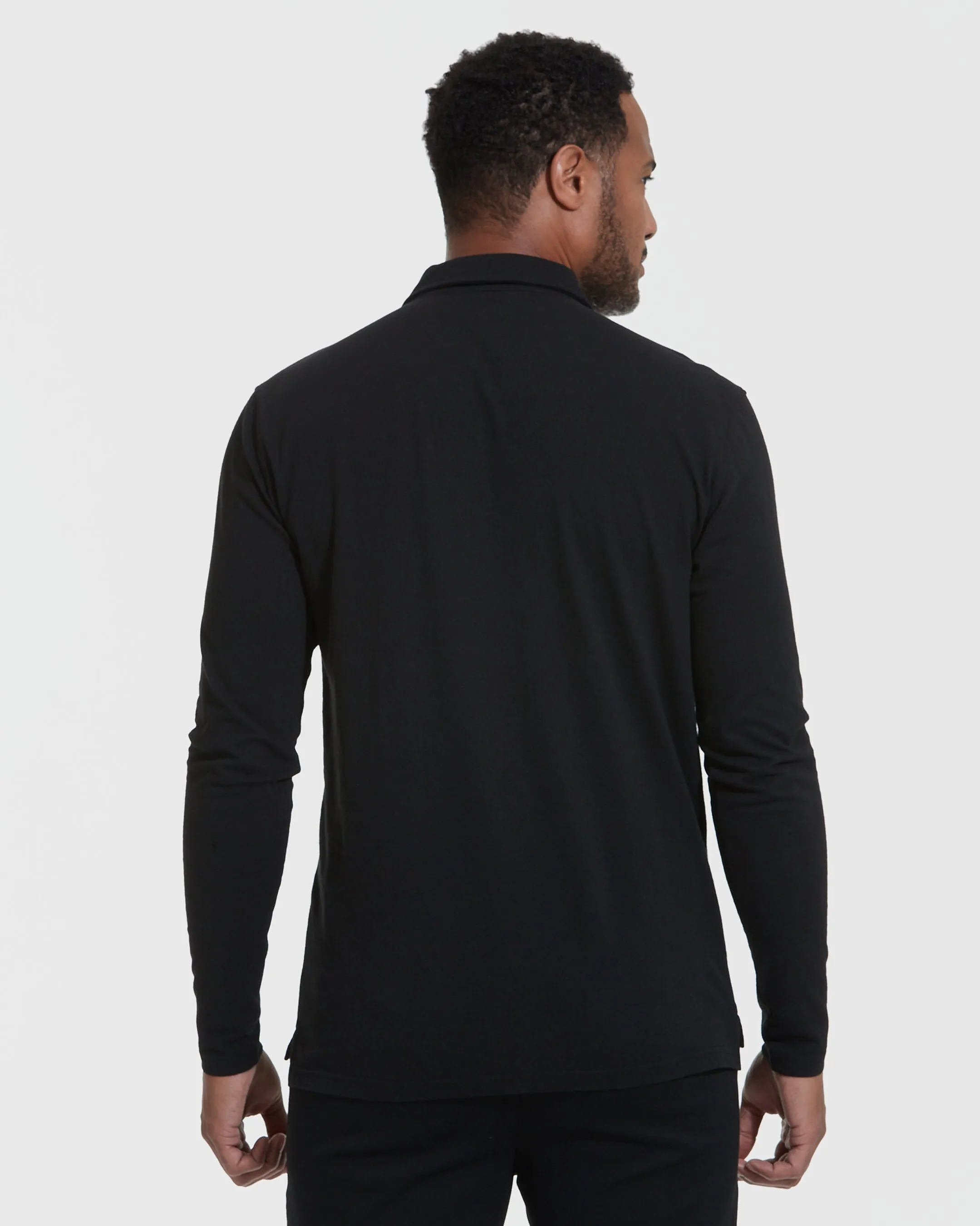 Black Long Sleeve Polo sold by True Classic product image thumbnail 4