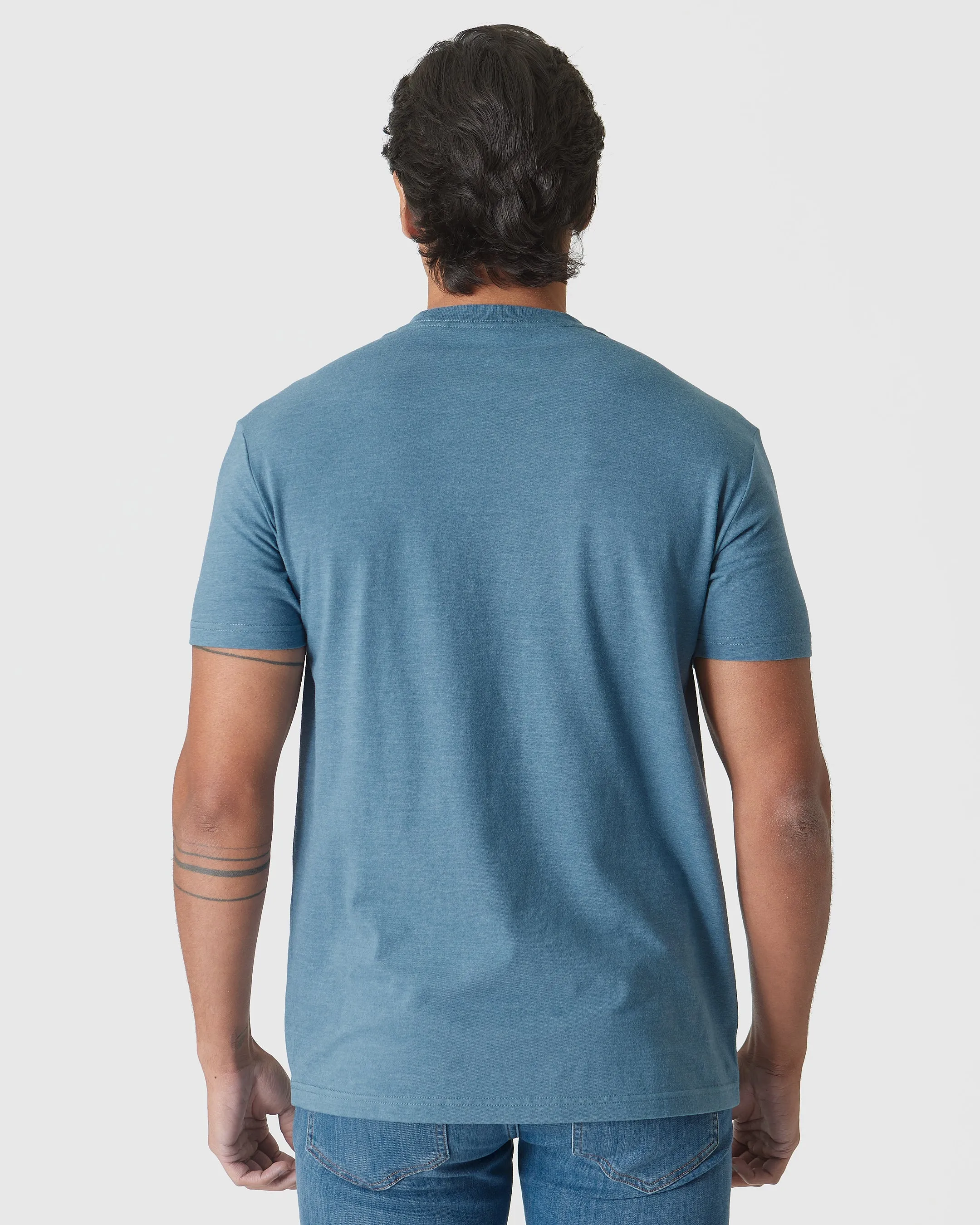 Blue Lake Heather Classic Crew sold by True Classic product image thumbnail 3