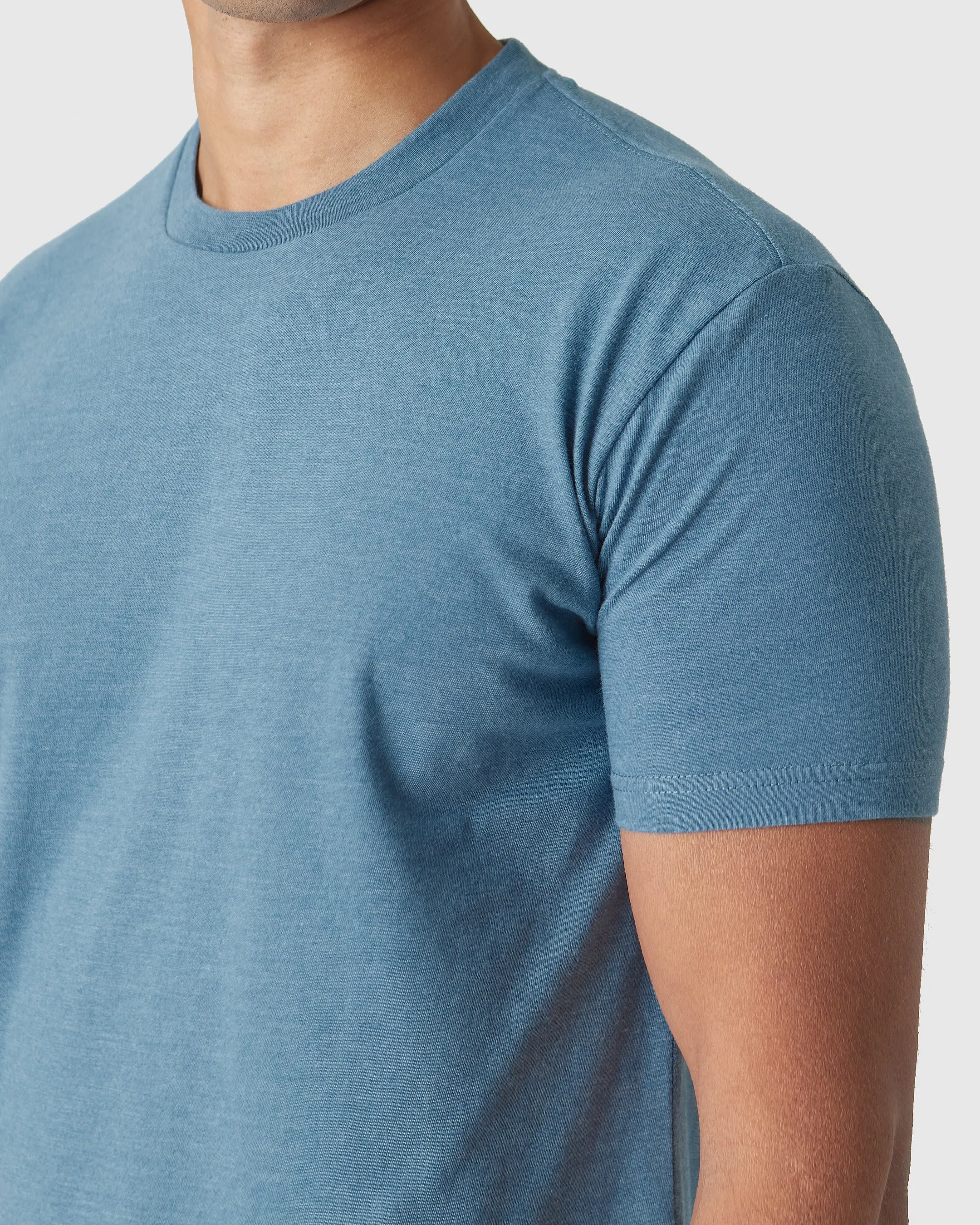 Blue Lake Heather Classic Crew sold by True Classic product image thumbnail 5