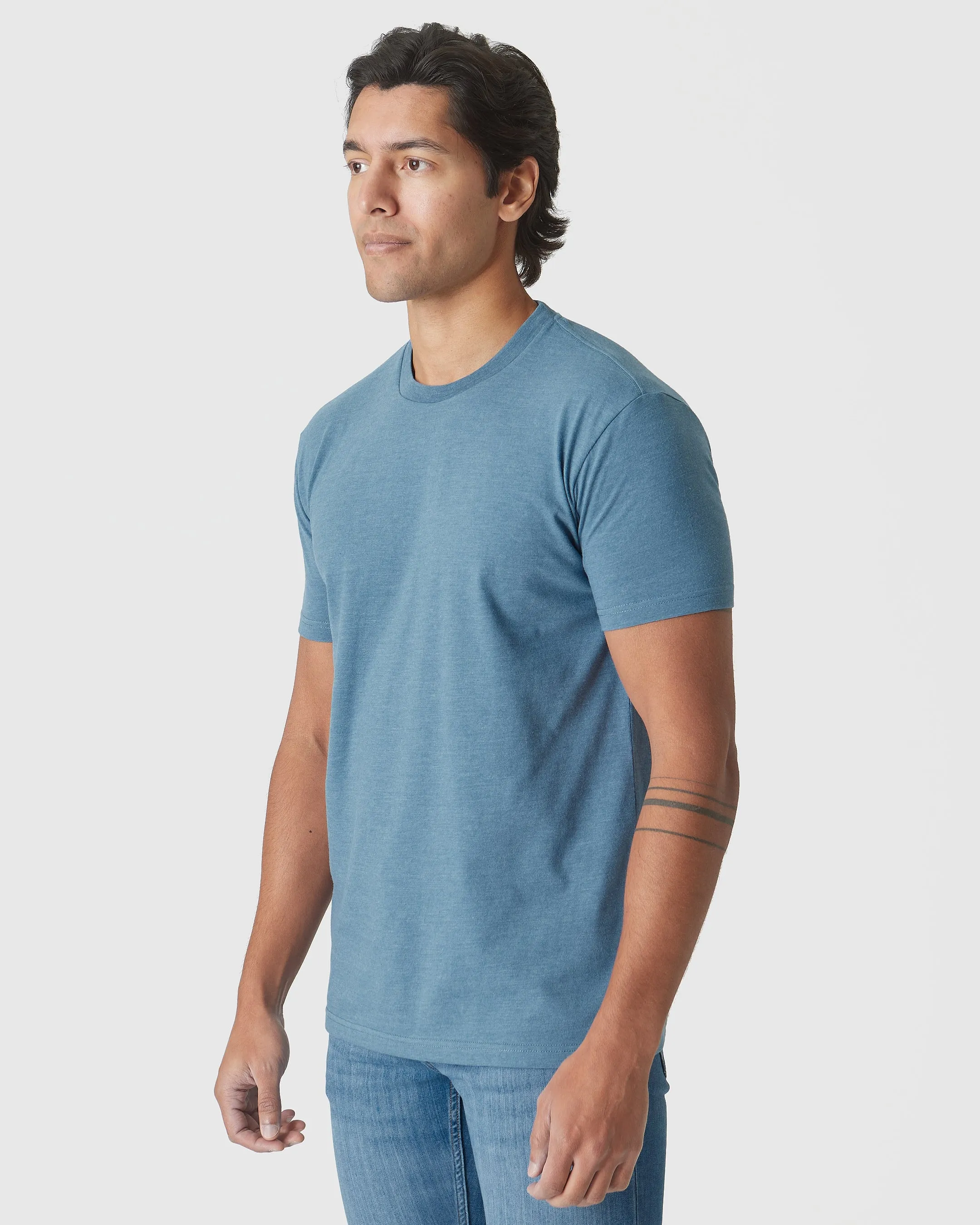 Blue Lake Heather Classic Crew sold by True Classic product image thumbnail 4