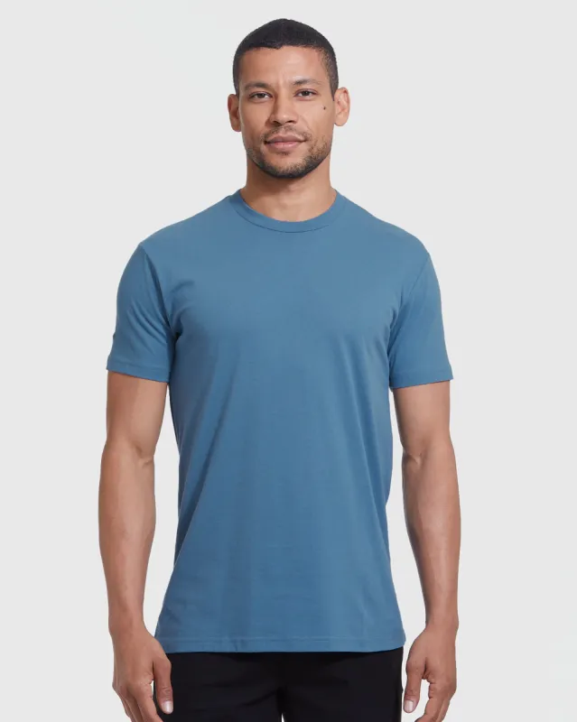 Indigo Short Sleeve Crew Neck Tee sold by True Classic