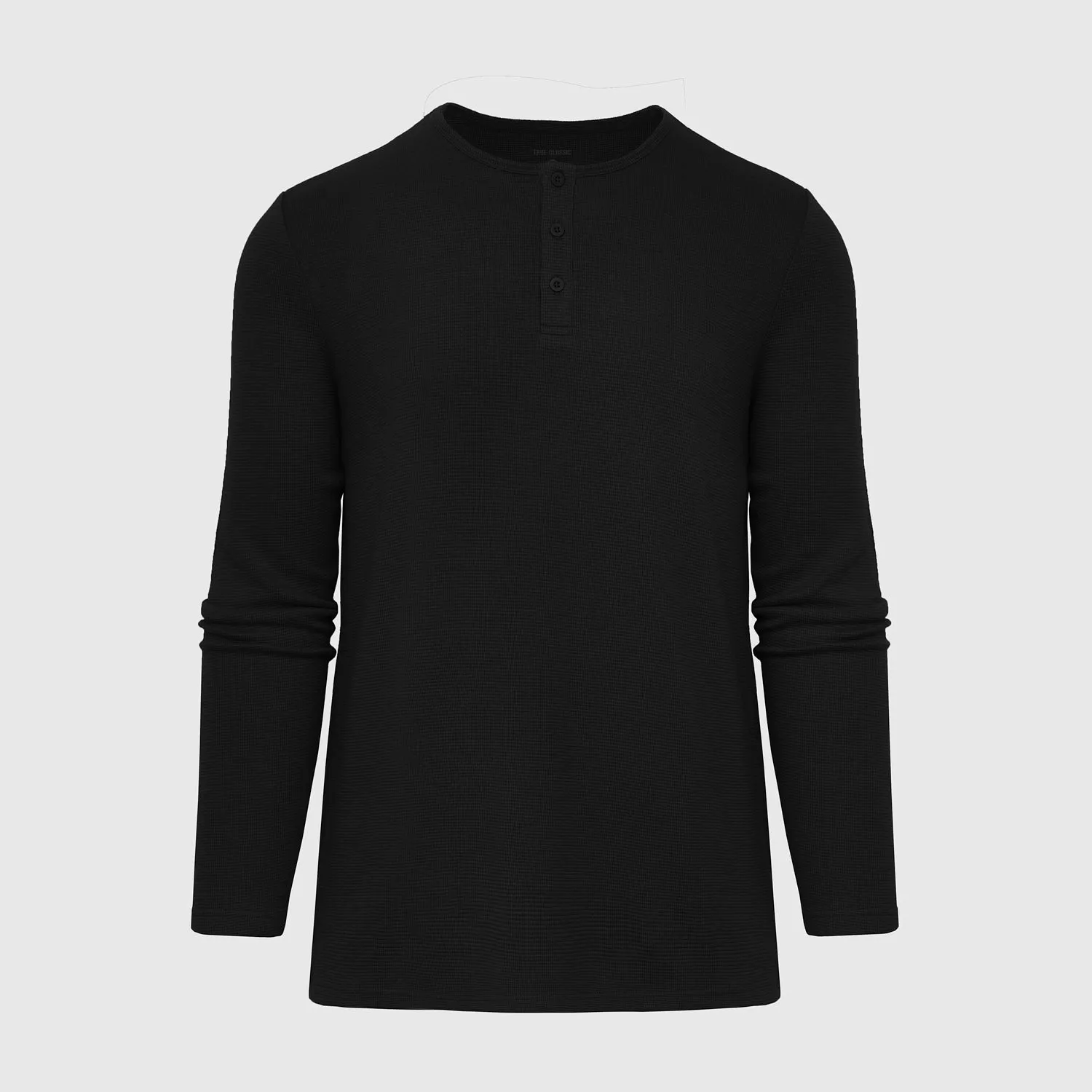 Black Waffle Long Sleeve Henley sold by True Classic product image thumbnail 2