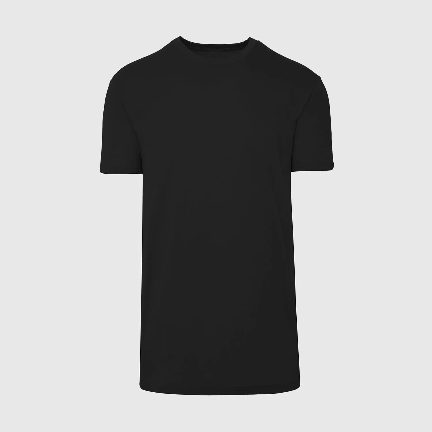 Black Tall Straight Hem Crew Neck T-Shirt sold by True Classic product image thumbnail 2