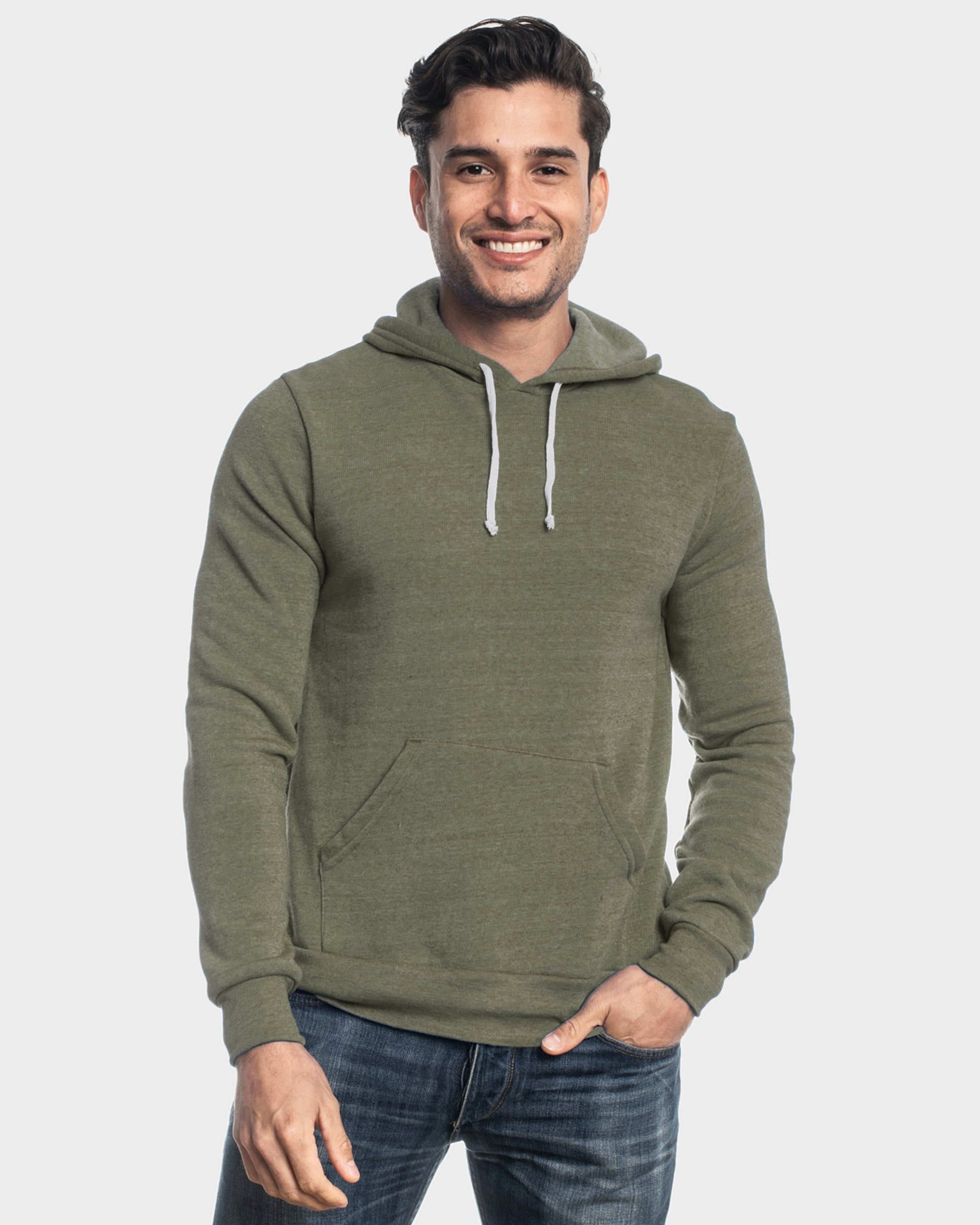 Military Green Fleece Pull Over Hoodie sold by True Classic