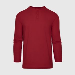 Crimson Long Sleeve Henley sold by True Classic