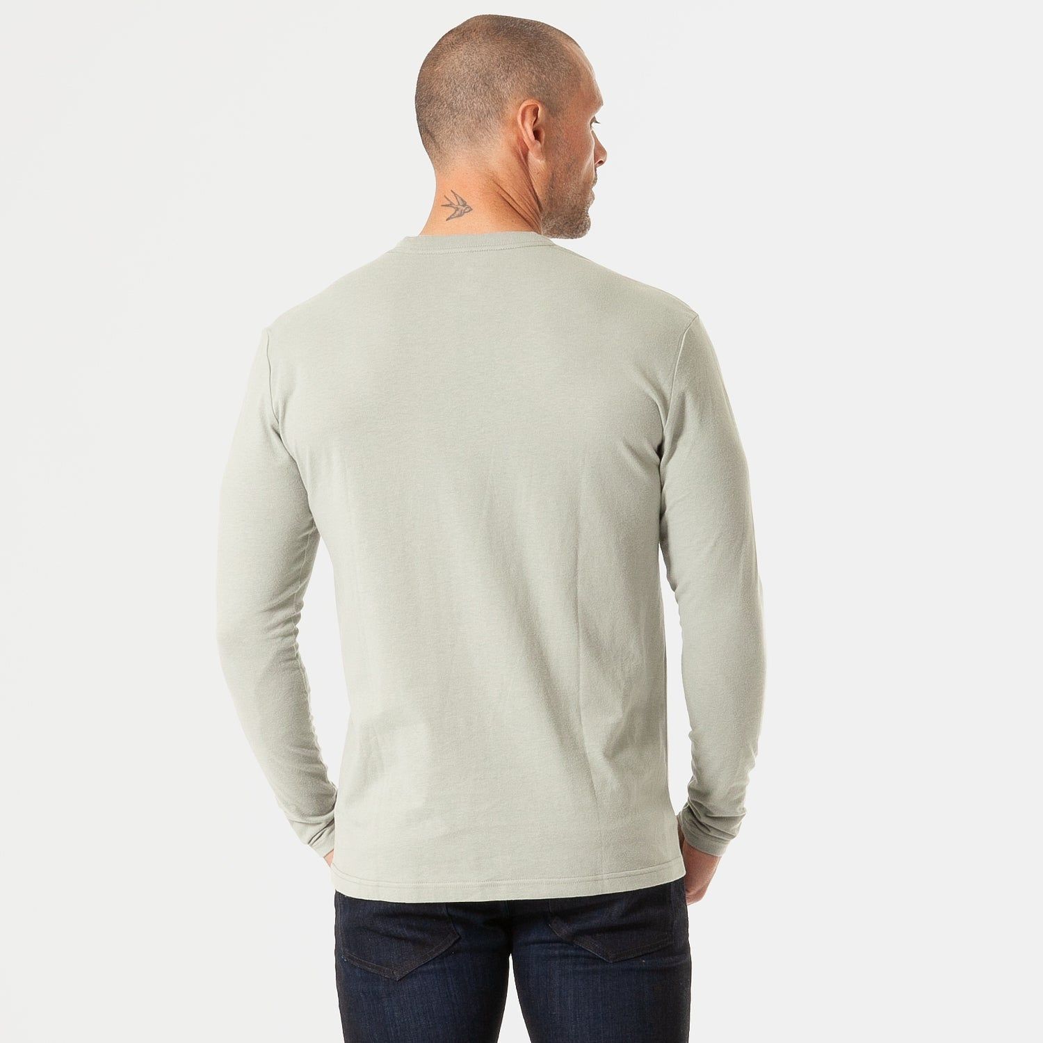 Slate Green Long Sleeve Henley sold by True Classic product image thumbnail 3