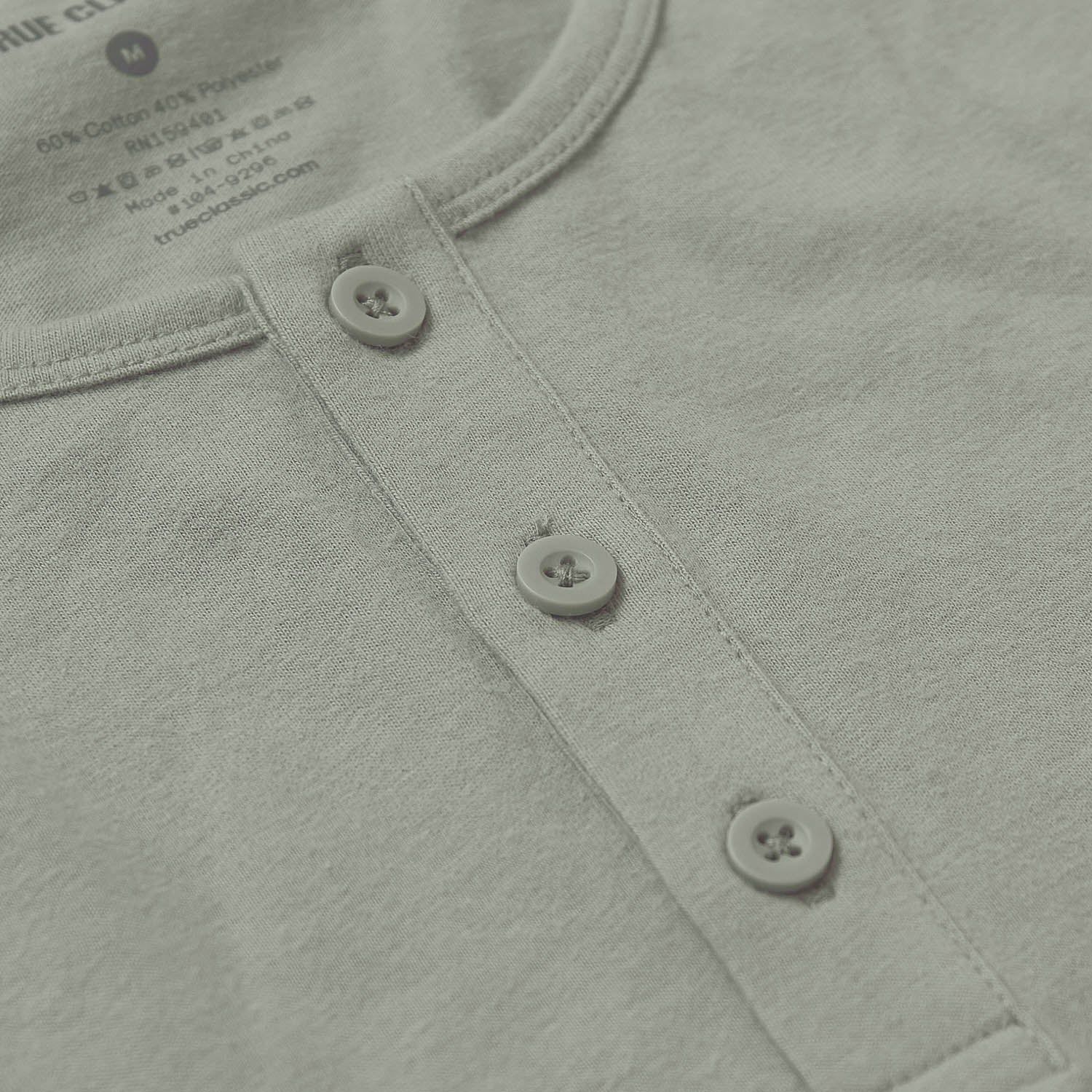 Slate Green Long Sleeve Henley sold by True Classic product image thumbnail 5