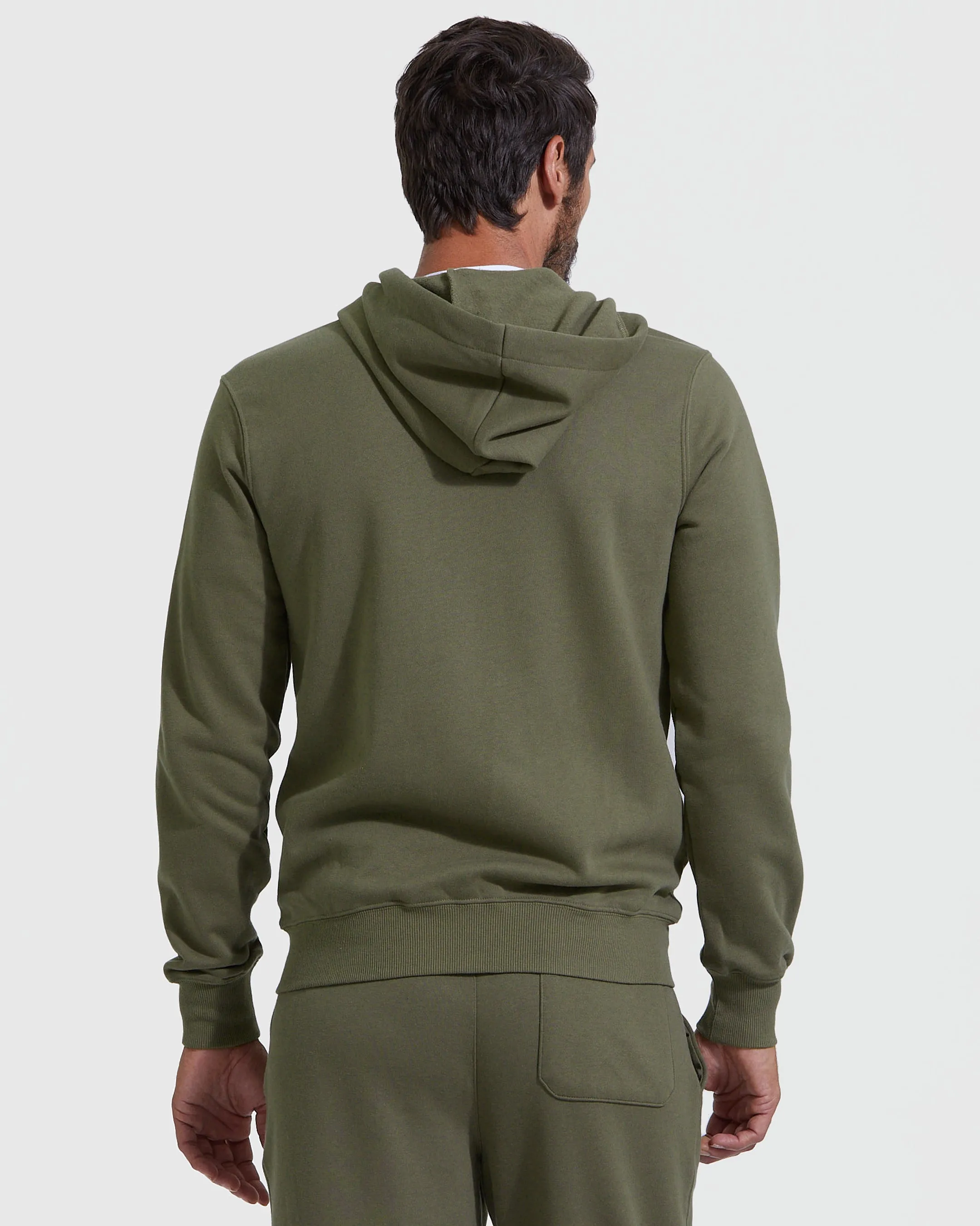 Military Green Fleece French Terry Zip Hoodie sold by True Classic product image thumbnail 3