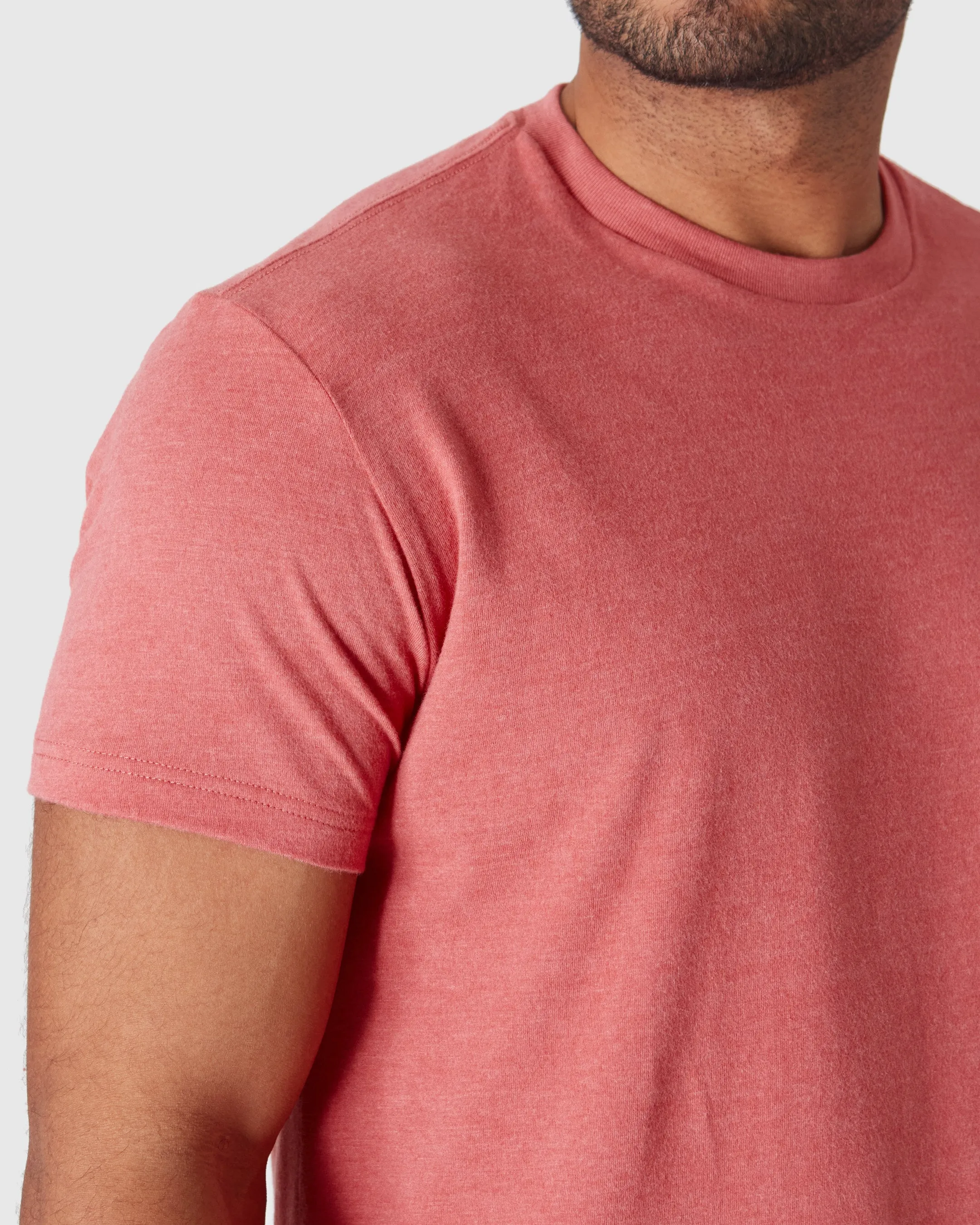 Heather Garnet Short Sleeve Crew Neck Tee sold by True Classic product image thumbnail 5