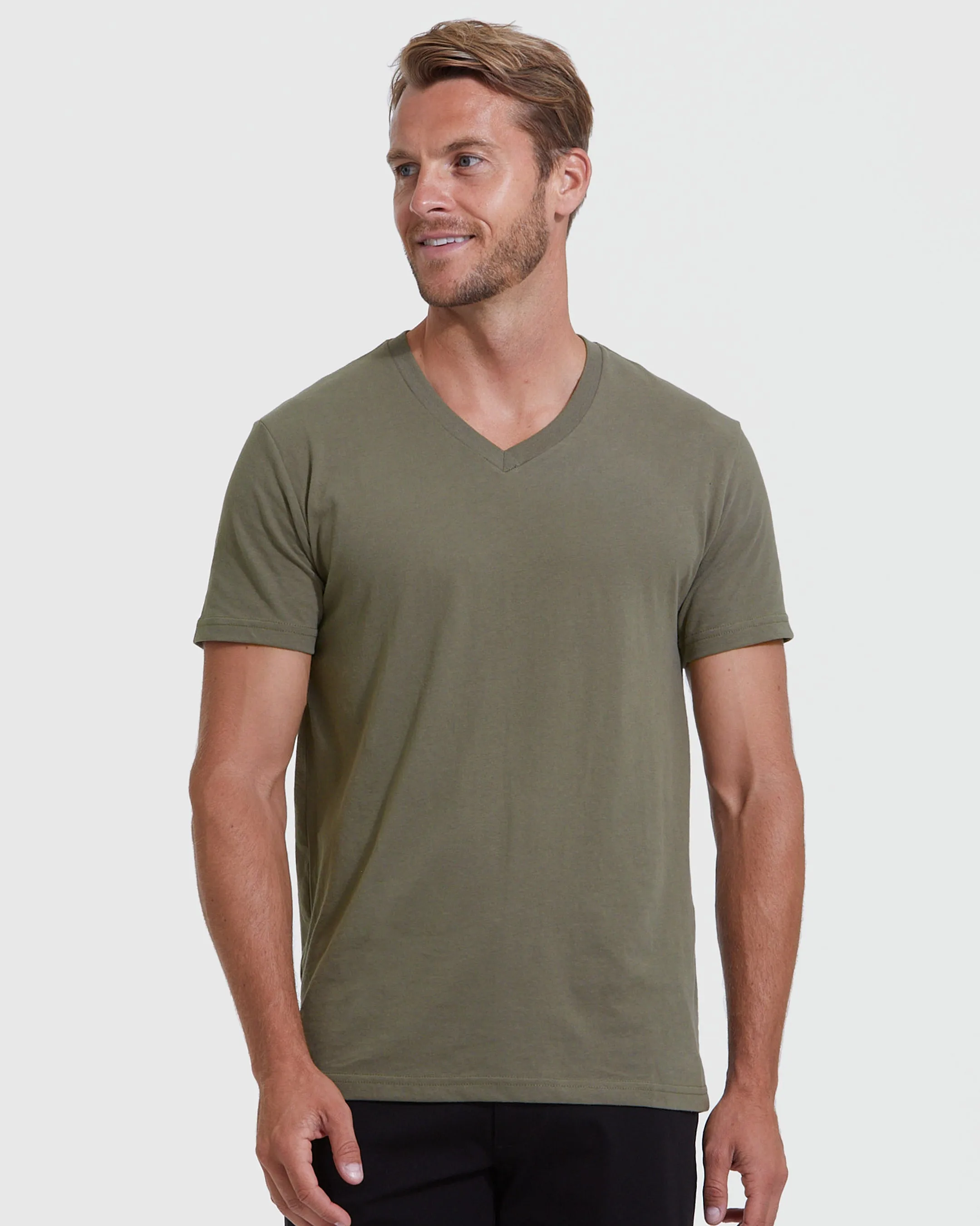 Military Green Classic V-Neck sold by True Classic