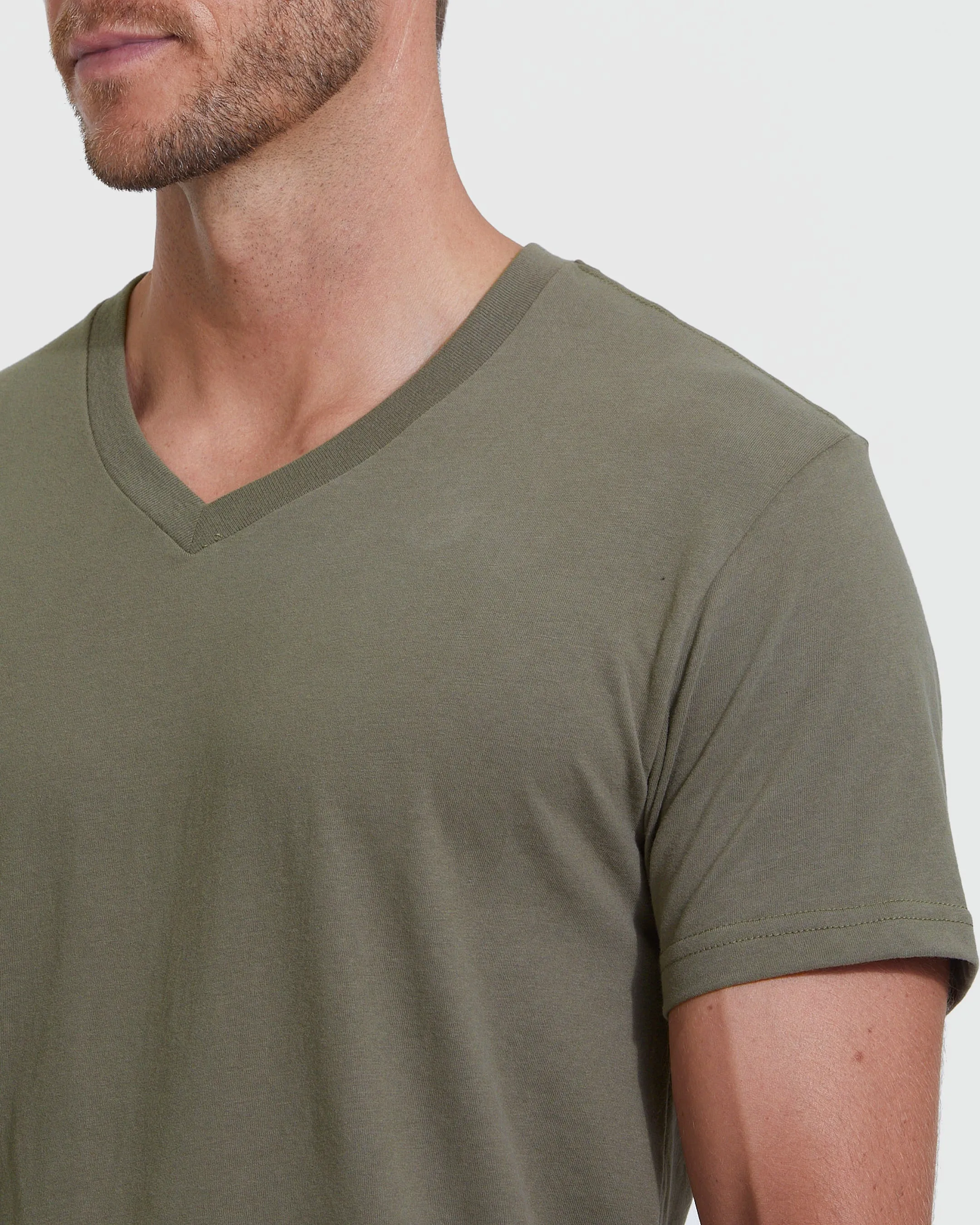 Military Green Classic V-Neck sold by True Classic product image thumbnail 5