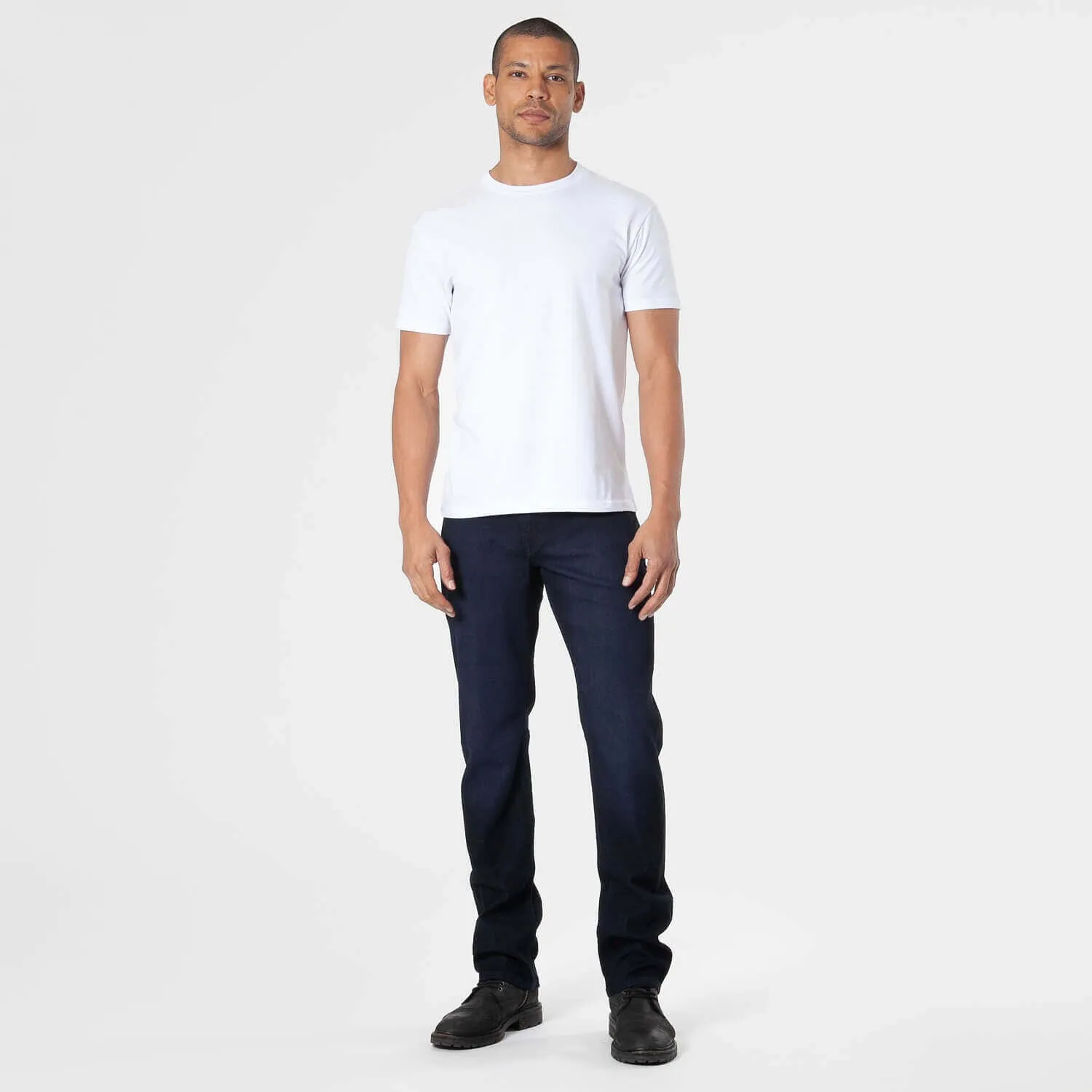 Indigo Wash Straight Comfort Stretch Jeans sold by True Classic product image thumbnail 5