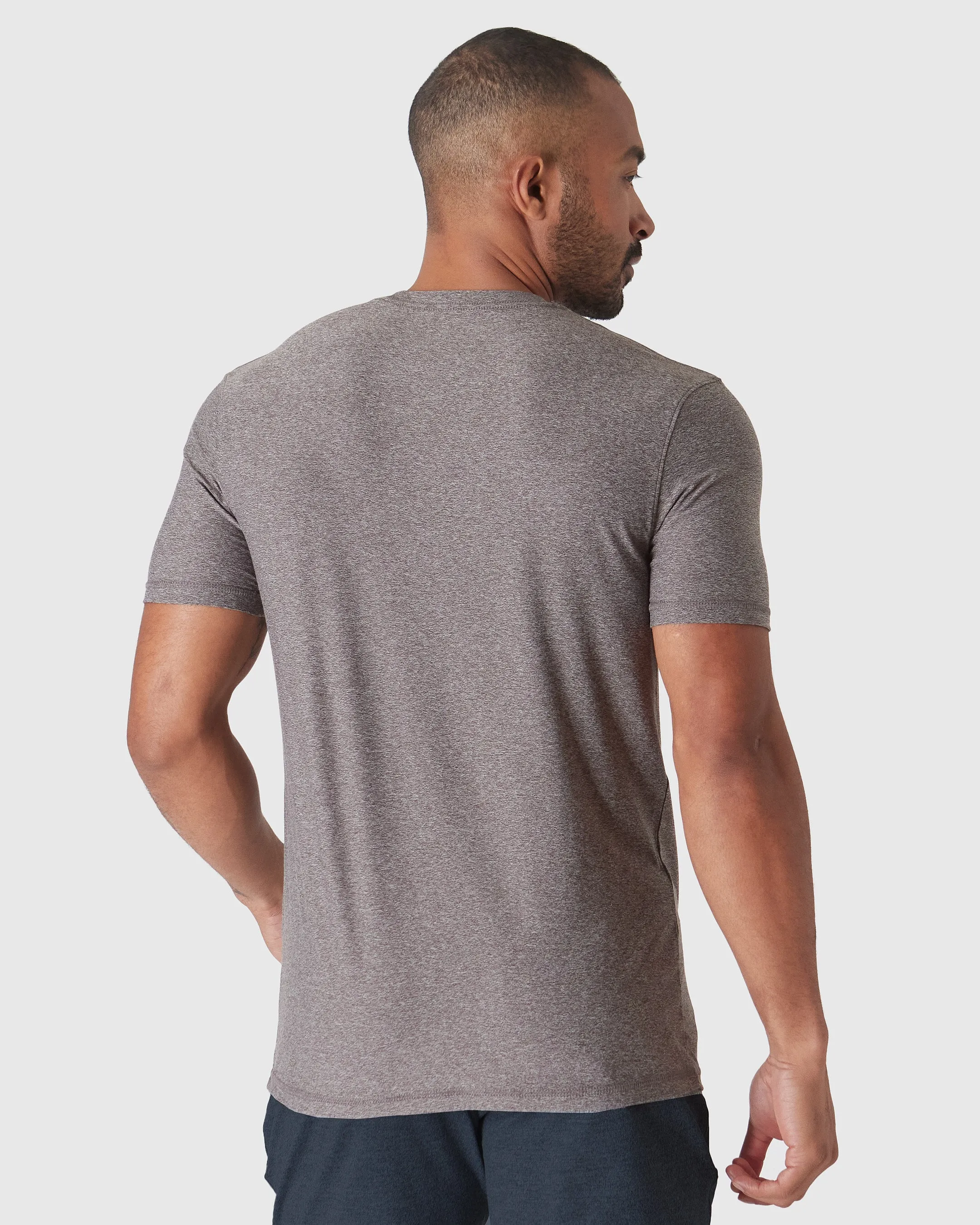 Heather Cocoa Active Crew Neck Tee sold by True Classic product image thumbnail 3