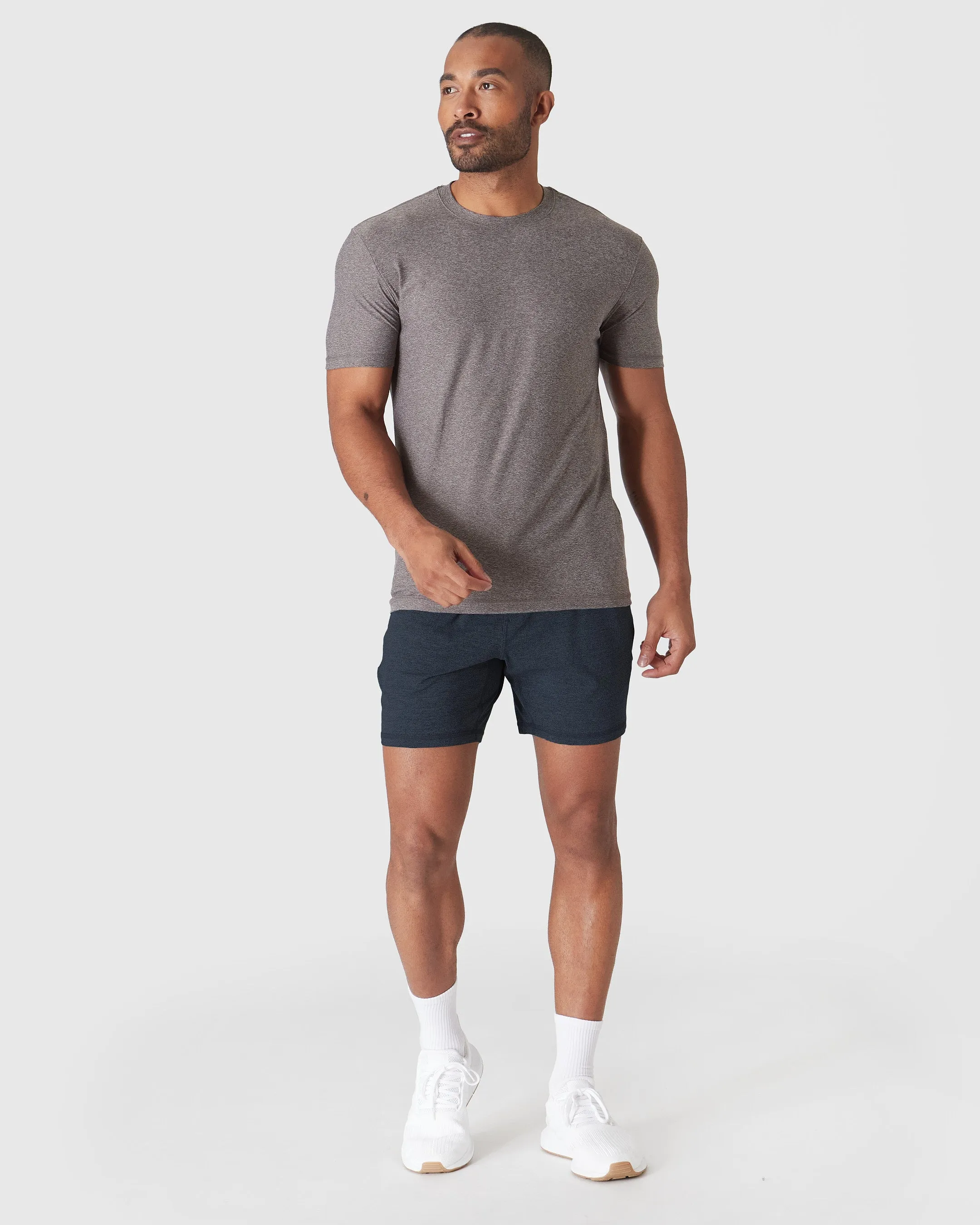 Heather Cocoa Active Crew Neck Tee sold by True Classic product image thumbnail 4