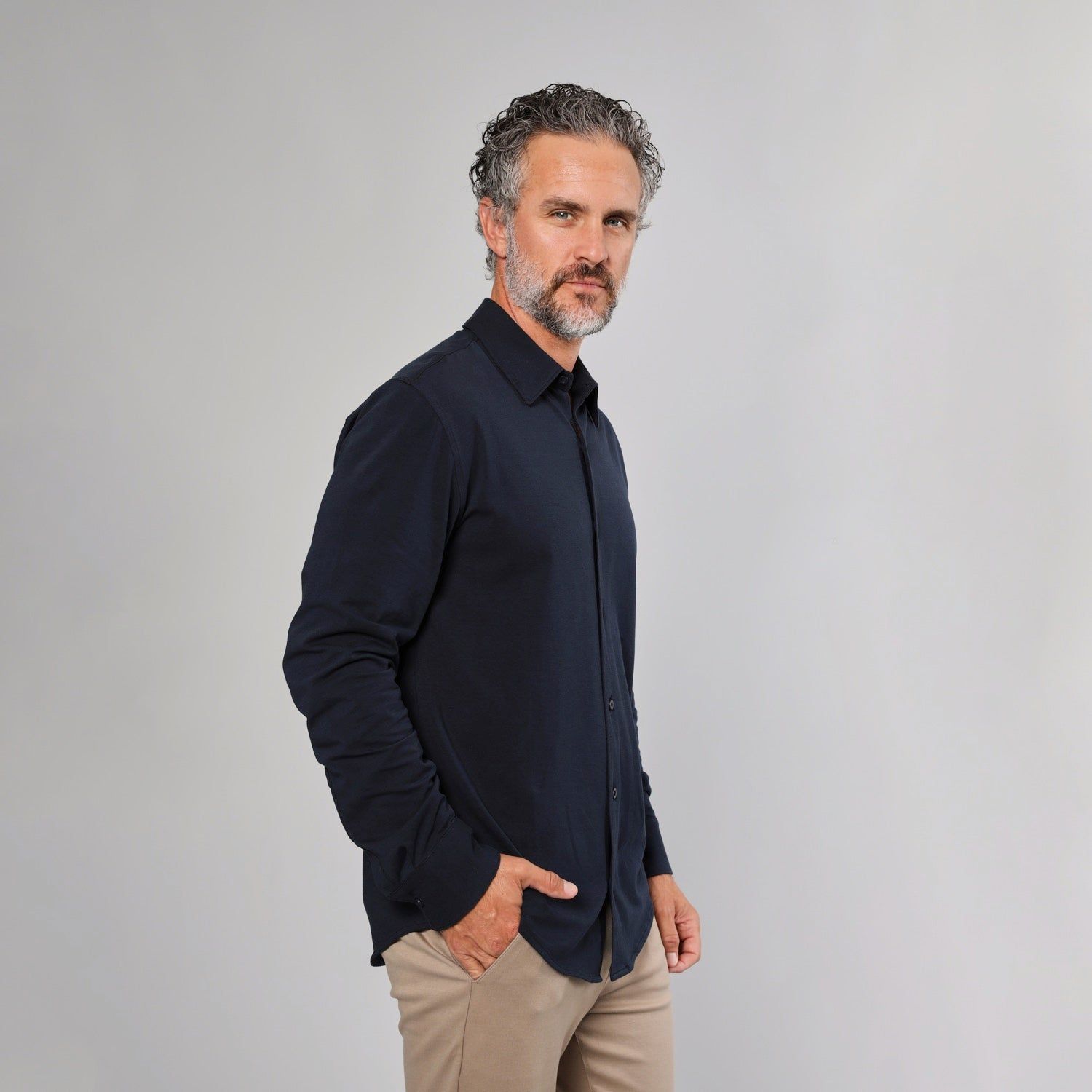 The Base Long Sleeve Knit Shirt 3-Pack sold by True Classic product image thumbnail 2