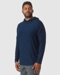 Deep Sea Blue Heather Active Hoodie sold by True Classic