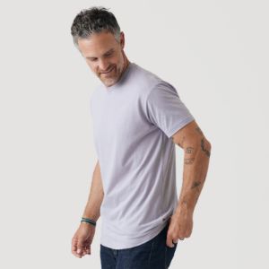 Lilac Gray Short Sleeve Crew Neck Tee sold by True Classic