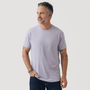 Lilac Gray Short Sleeve Crew Neck Tee sold by True Classic