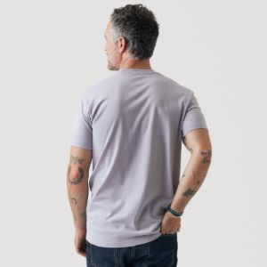 Lilac Gray Short Sleeve Crew Neck Tee sold by True Classic