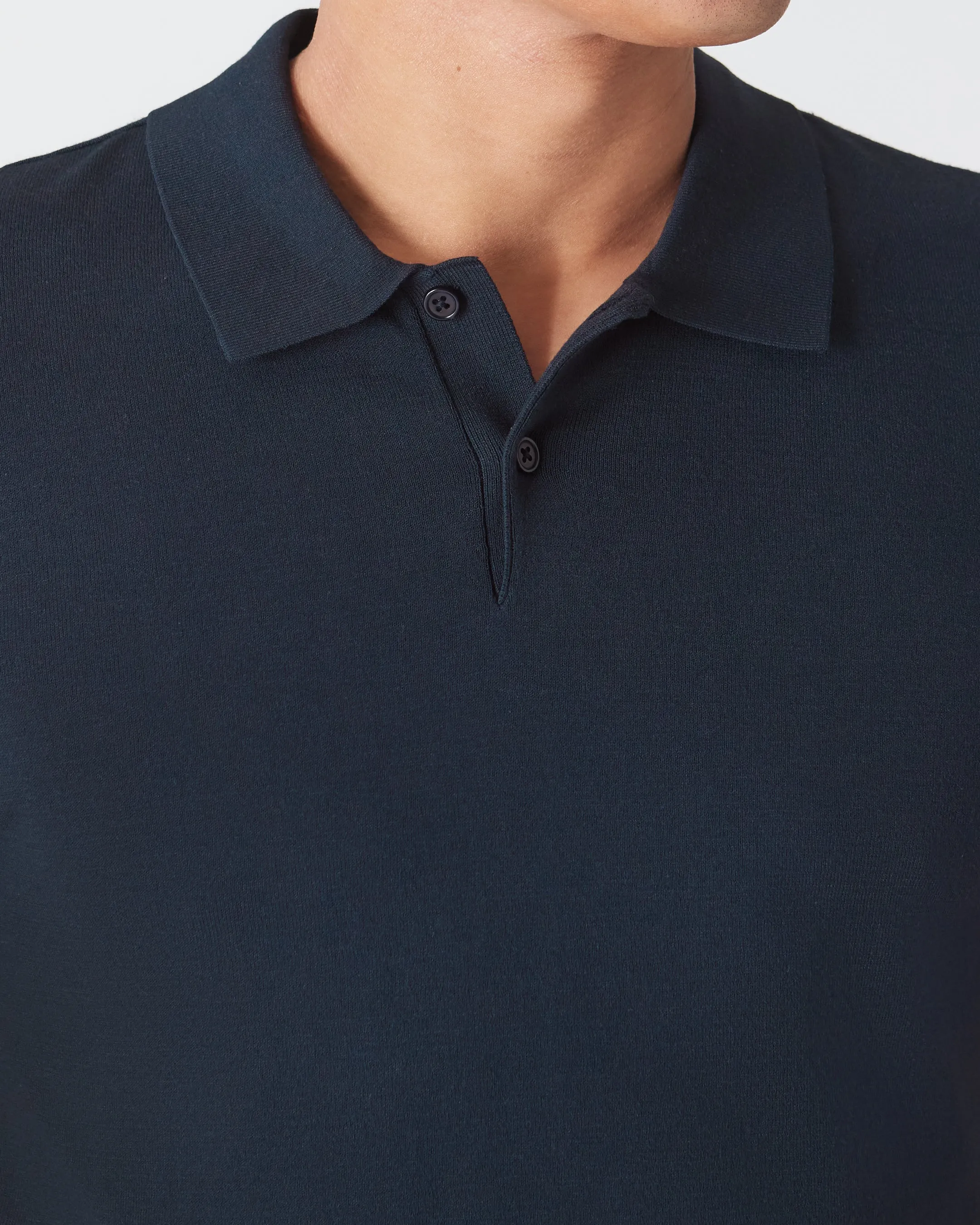 Navy Short Sleeve Sweater Polo sold by True Classic product image thumbnail 5