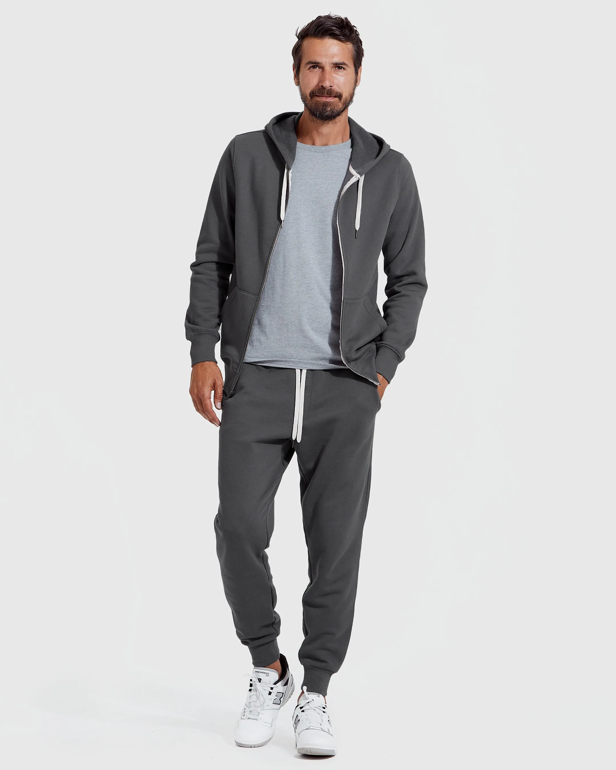 Carbon Fleece French Terry Zip Hoodie sold by True Classic product image thumbnail 5