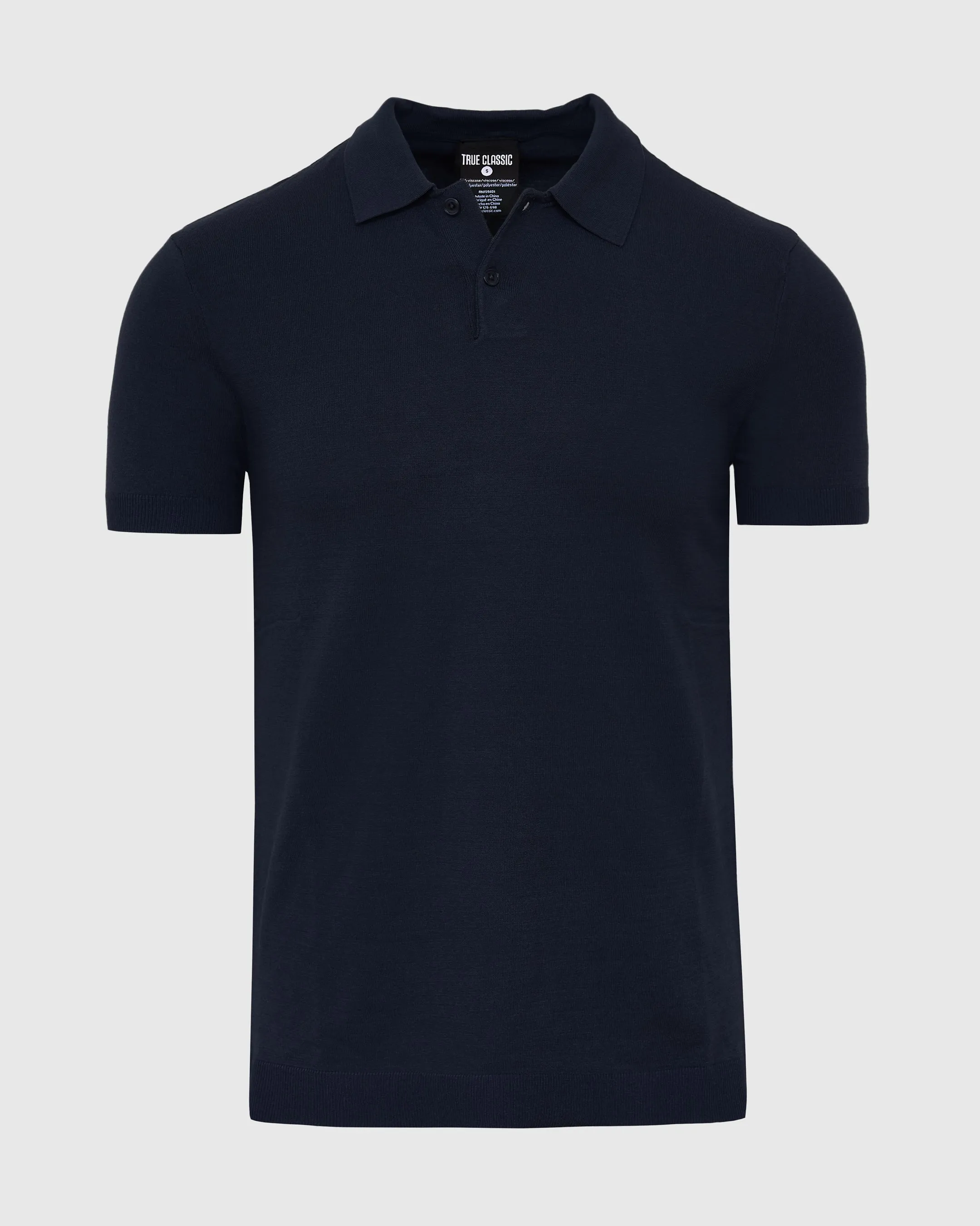 Navy Short Sleeve Sweater Polo sold by True Classic product image thumbnail 2