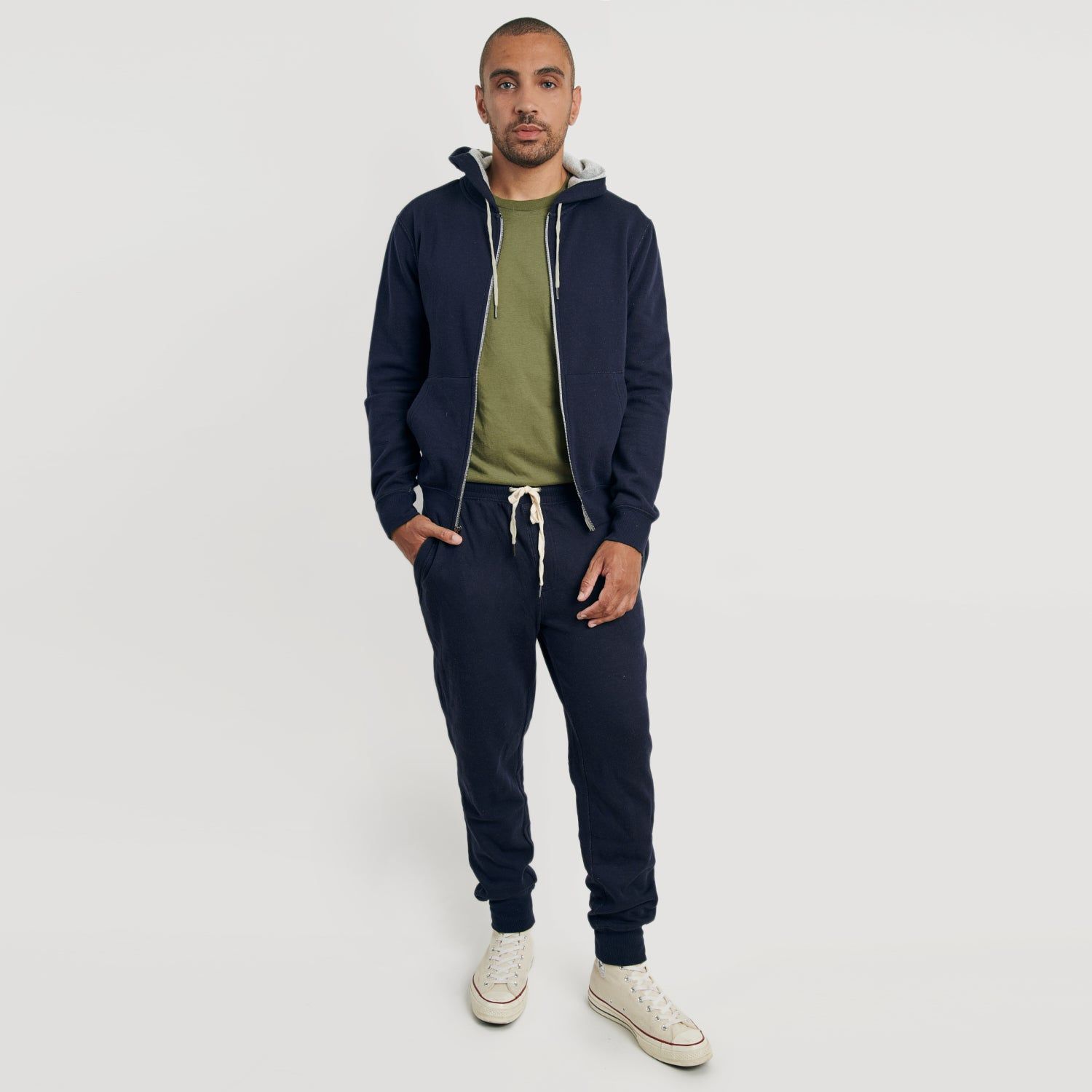 Navy Fleece Joggers sold by True Classic product image thumbnail 5
