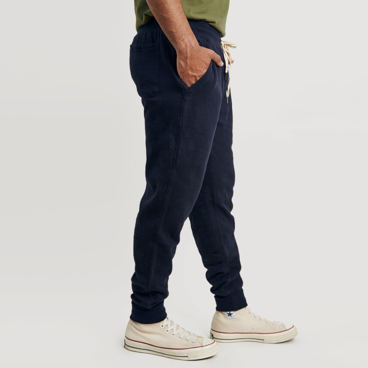 Navy Fleece Joggers sold by True Classic product image thumbnail 3