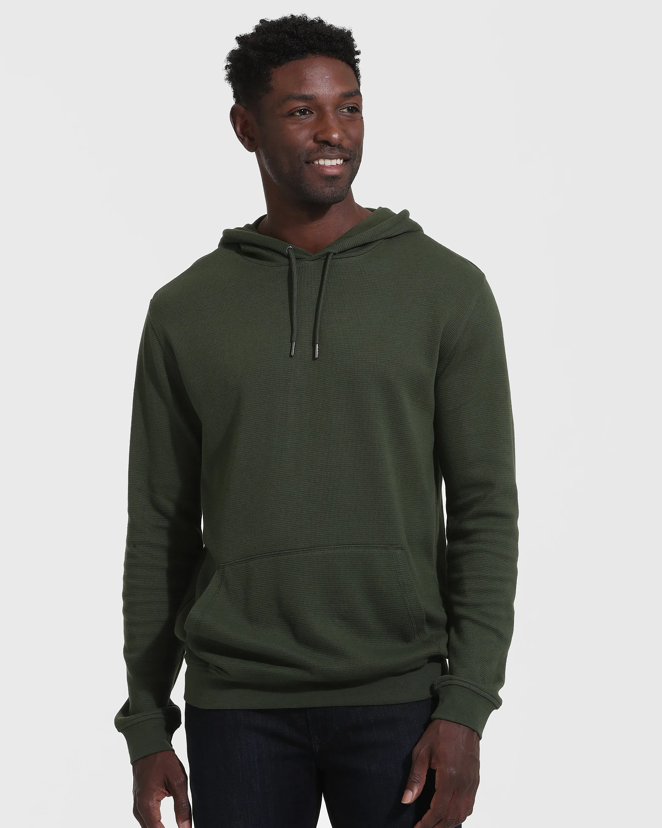 Dark Olive Waffle Hoodie sold by True Classic