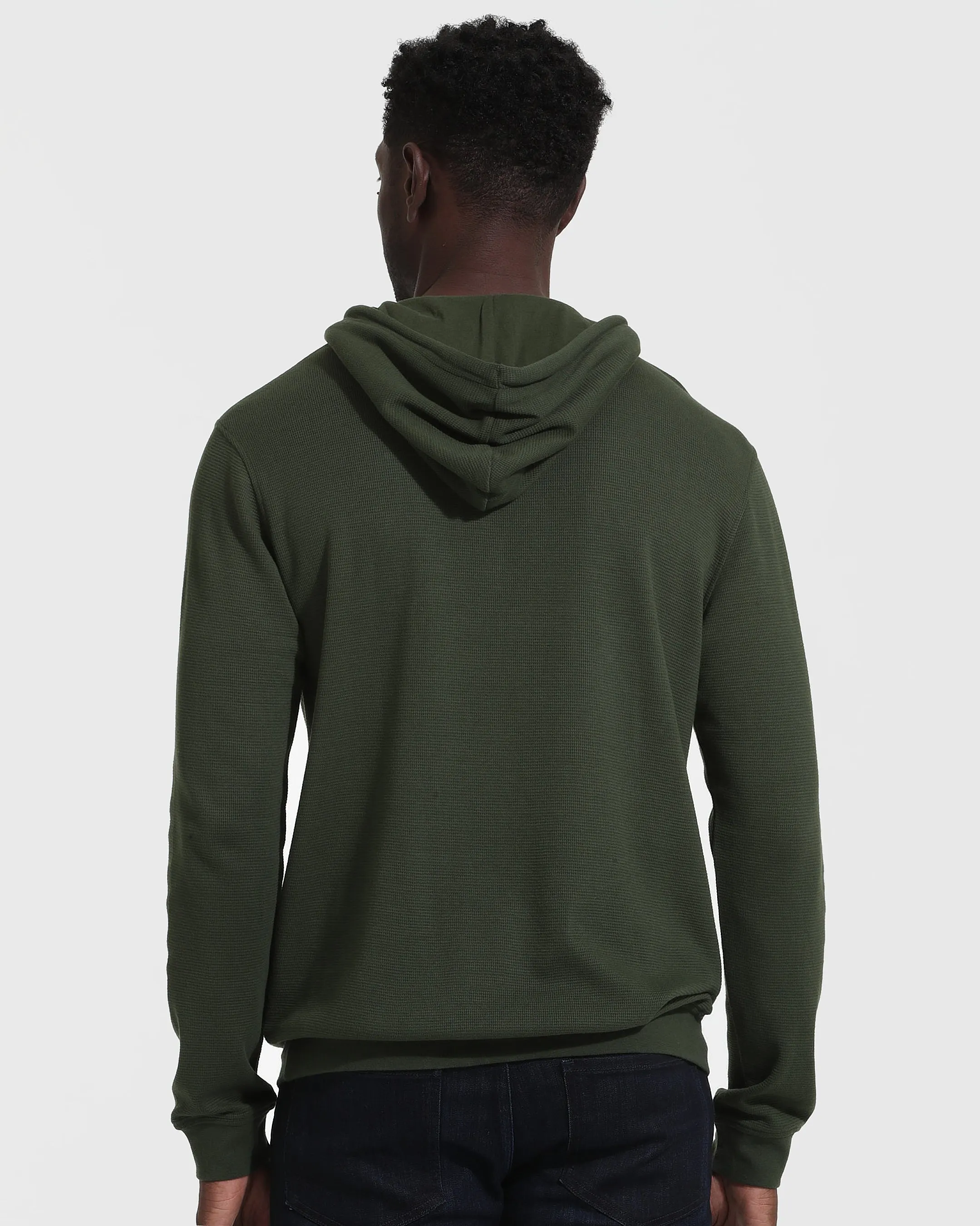 Dark Olive Waffle Hoodie sold by True Classic product image thumbnail 3