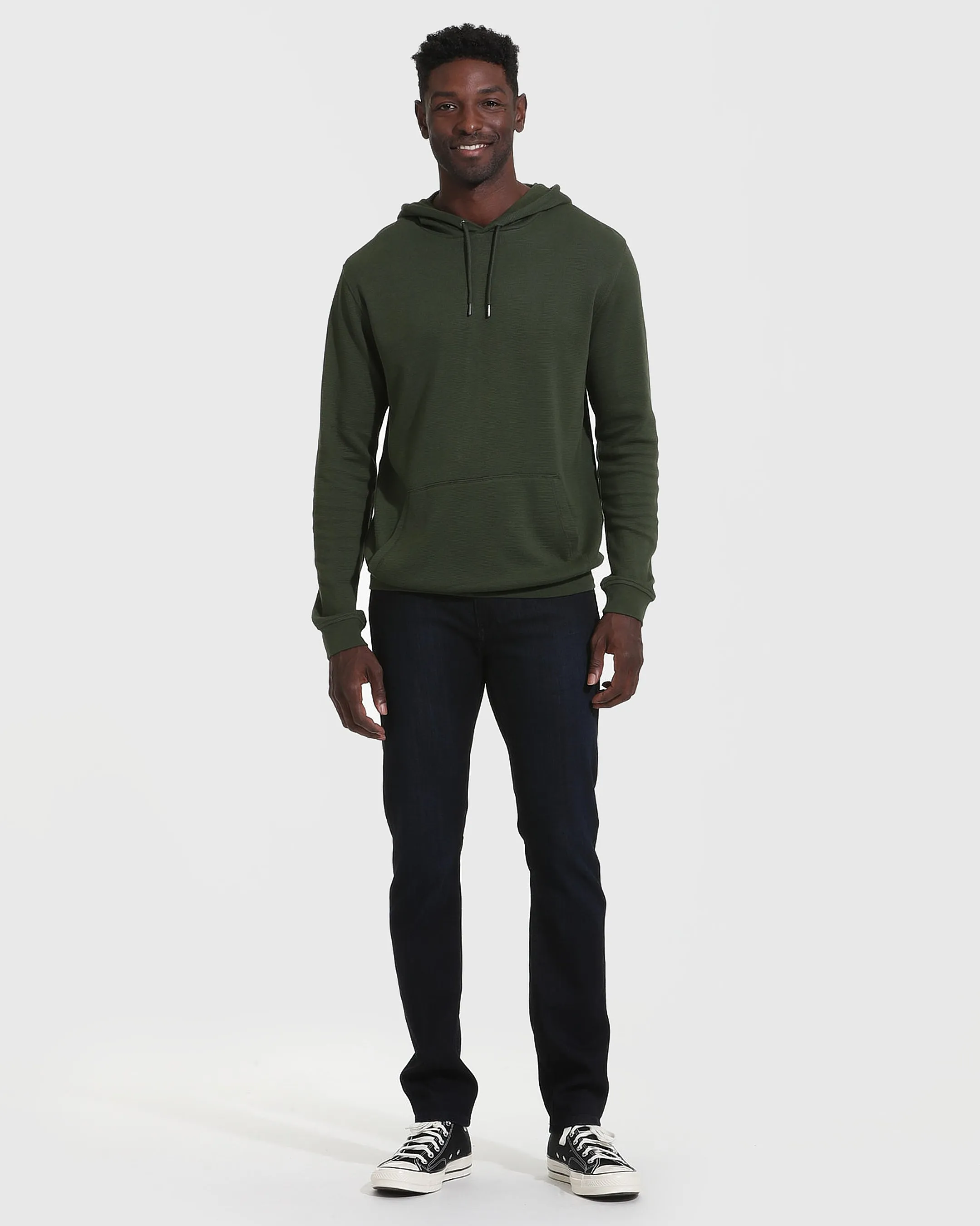 Dark Olive Waffle Hoodie sold by True Classic product image thumbnail 5