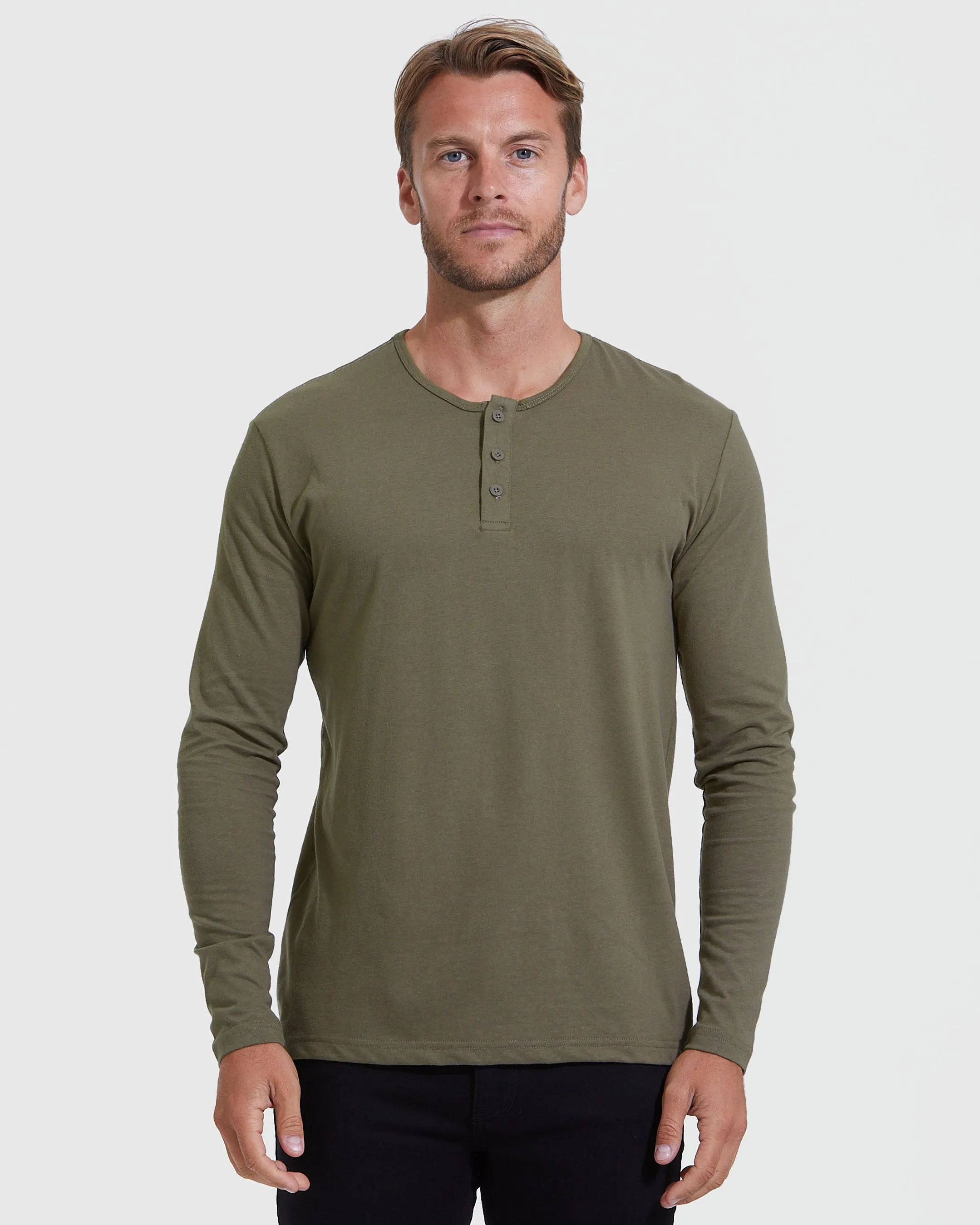 Greens Long Sleeve Henley 3-Pack sold by True Classic product image thumbnail 2