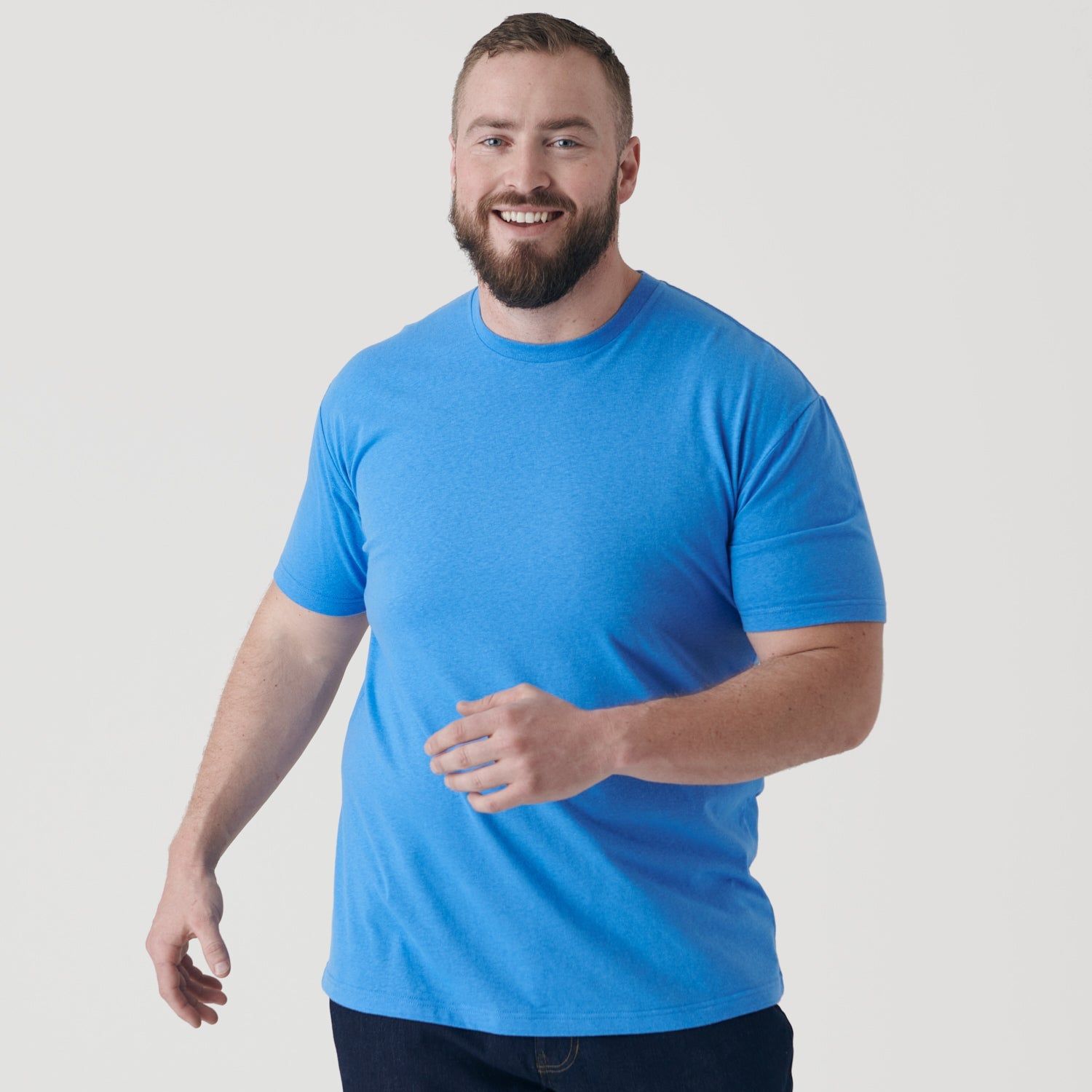 Periwinkle Blue Crew Neck T-Shirt sold by True Classic product image thumbnail 5