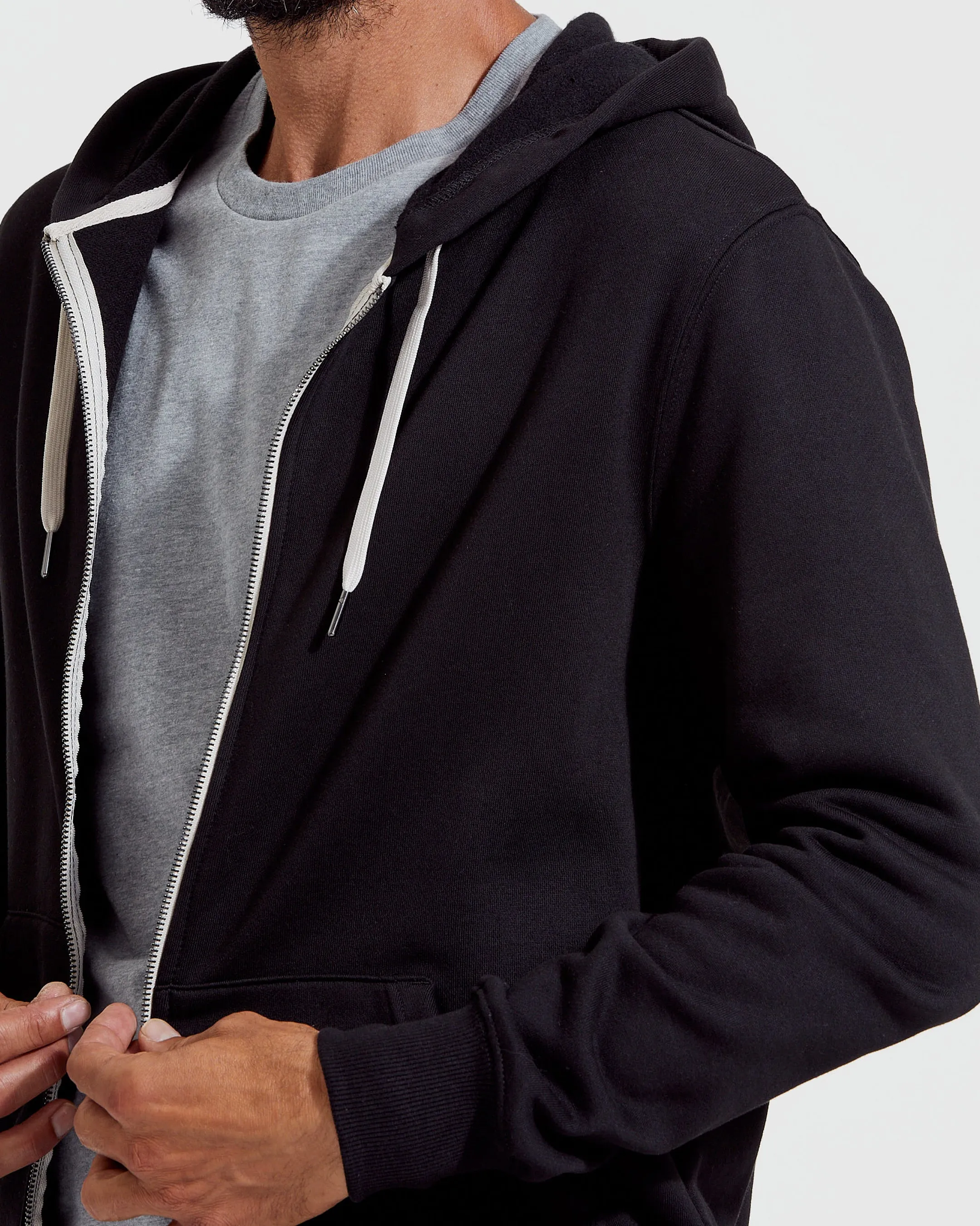 Black Fleece French Terry Zip Hoodie sold by True Classic product image thumbnail 4