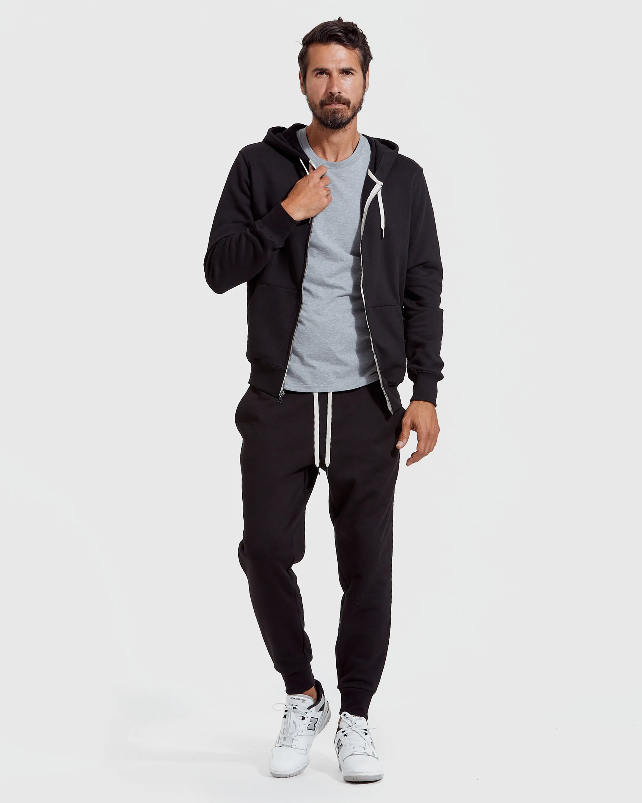 Black Fleece French Terry Zip Hoodie sold by True Classic product image thumbnail 5