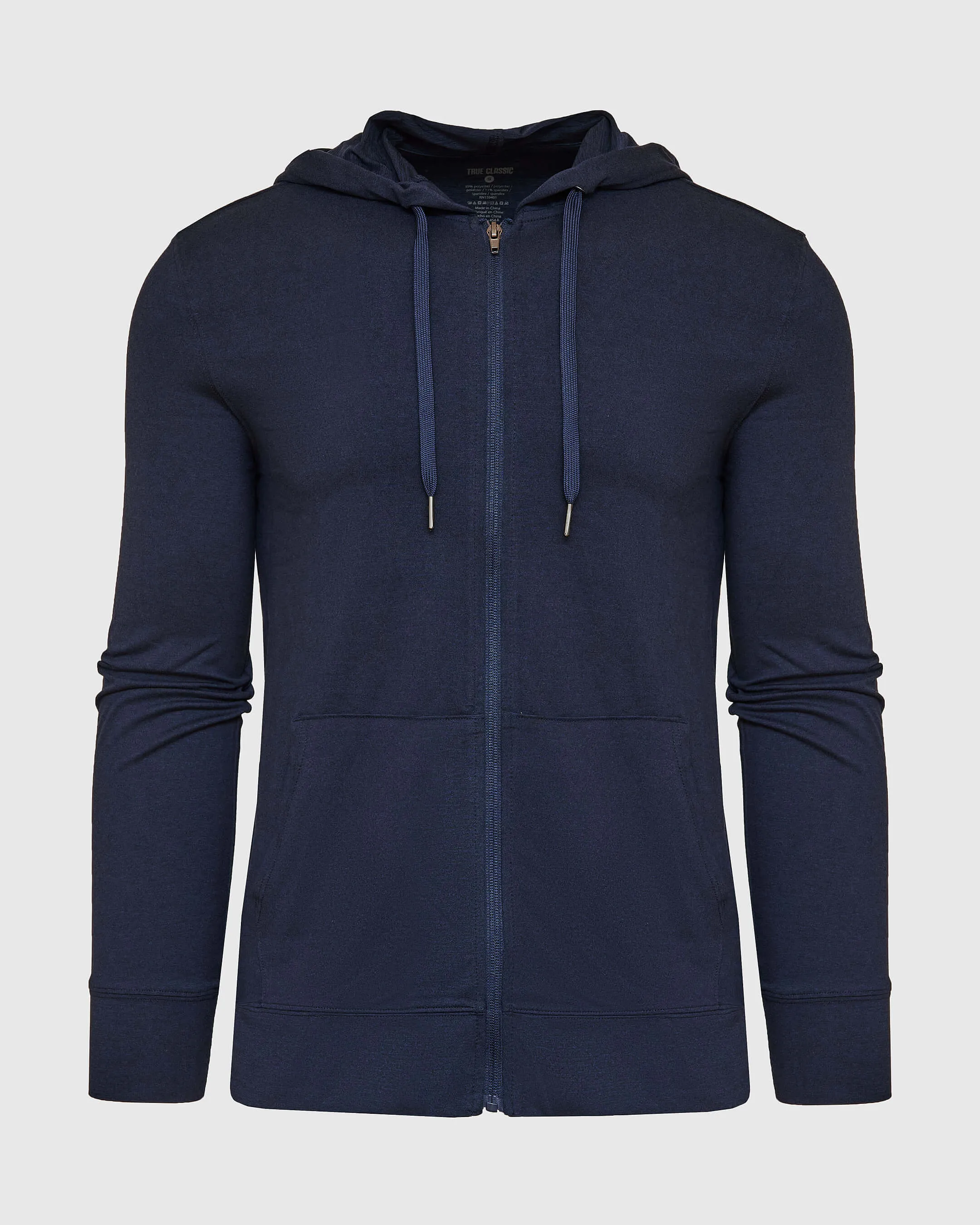 Dark Heather Navy Active Comfort Full Zip Hoodie sold by True Classic product image thumbnail 2