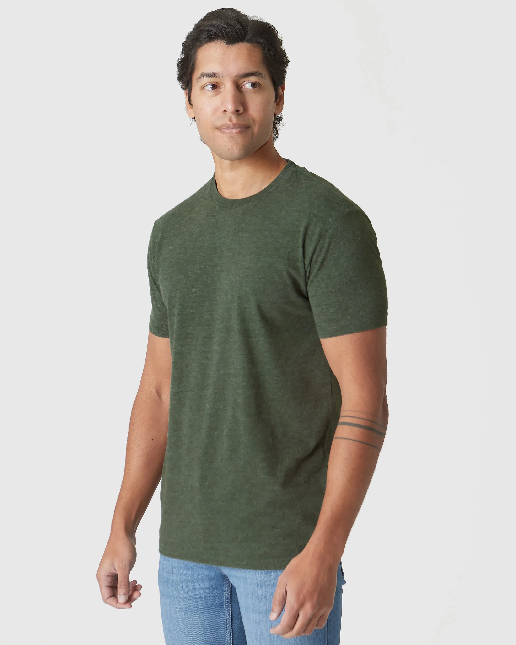 Racing Green Heather Classic Crew sold by True Classic product image thumbnail 4