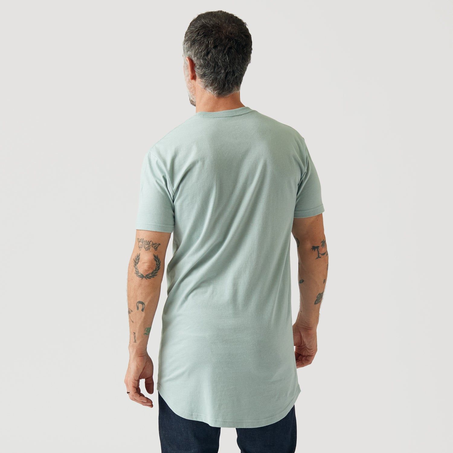 Sage Tall Round Hem Crew Neck T-Shirt sold by True Classic product image thumbnail 3