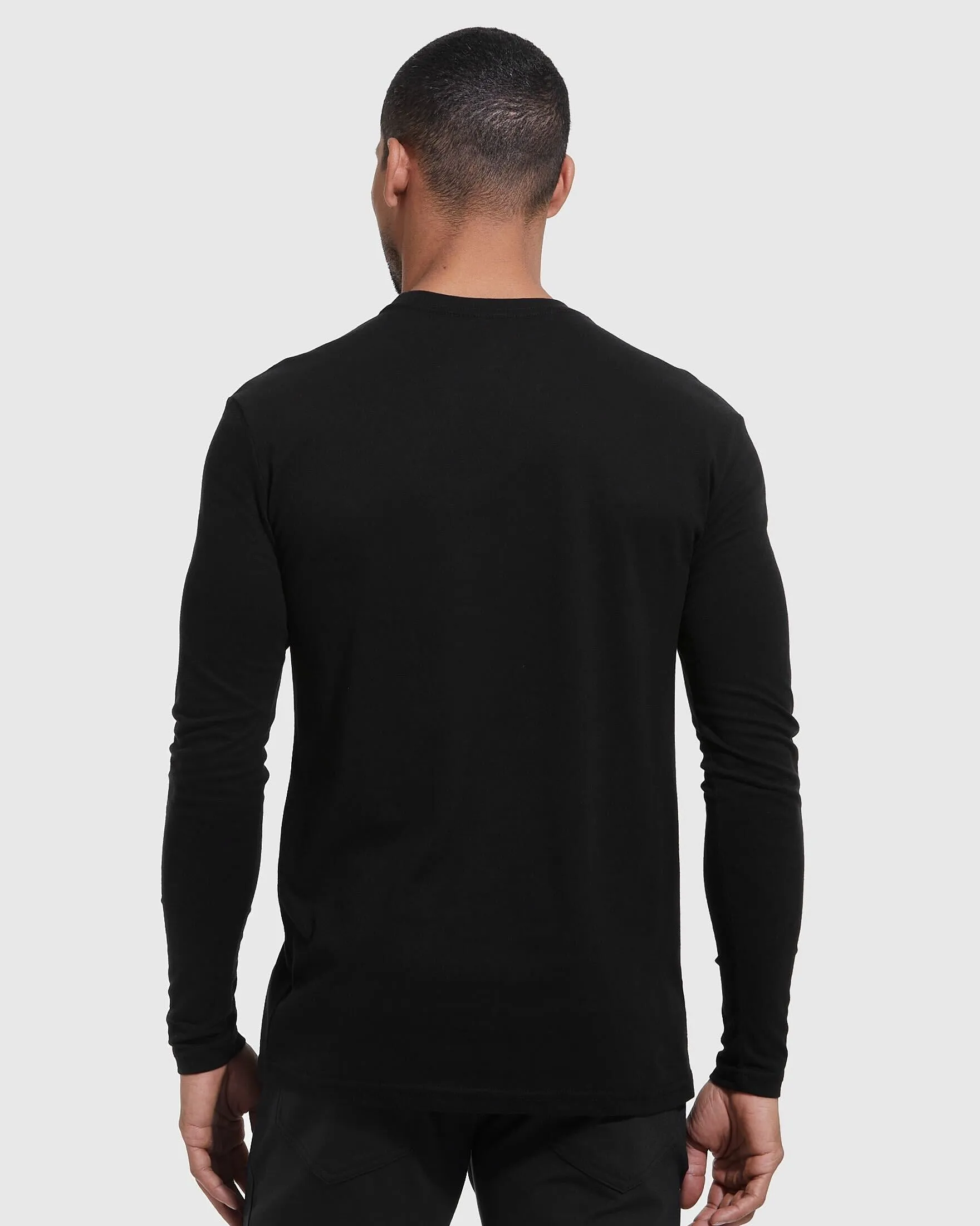 Black Classic Long Sleeve Crew Neck sold by True Classic product image thumbnail 3