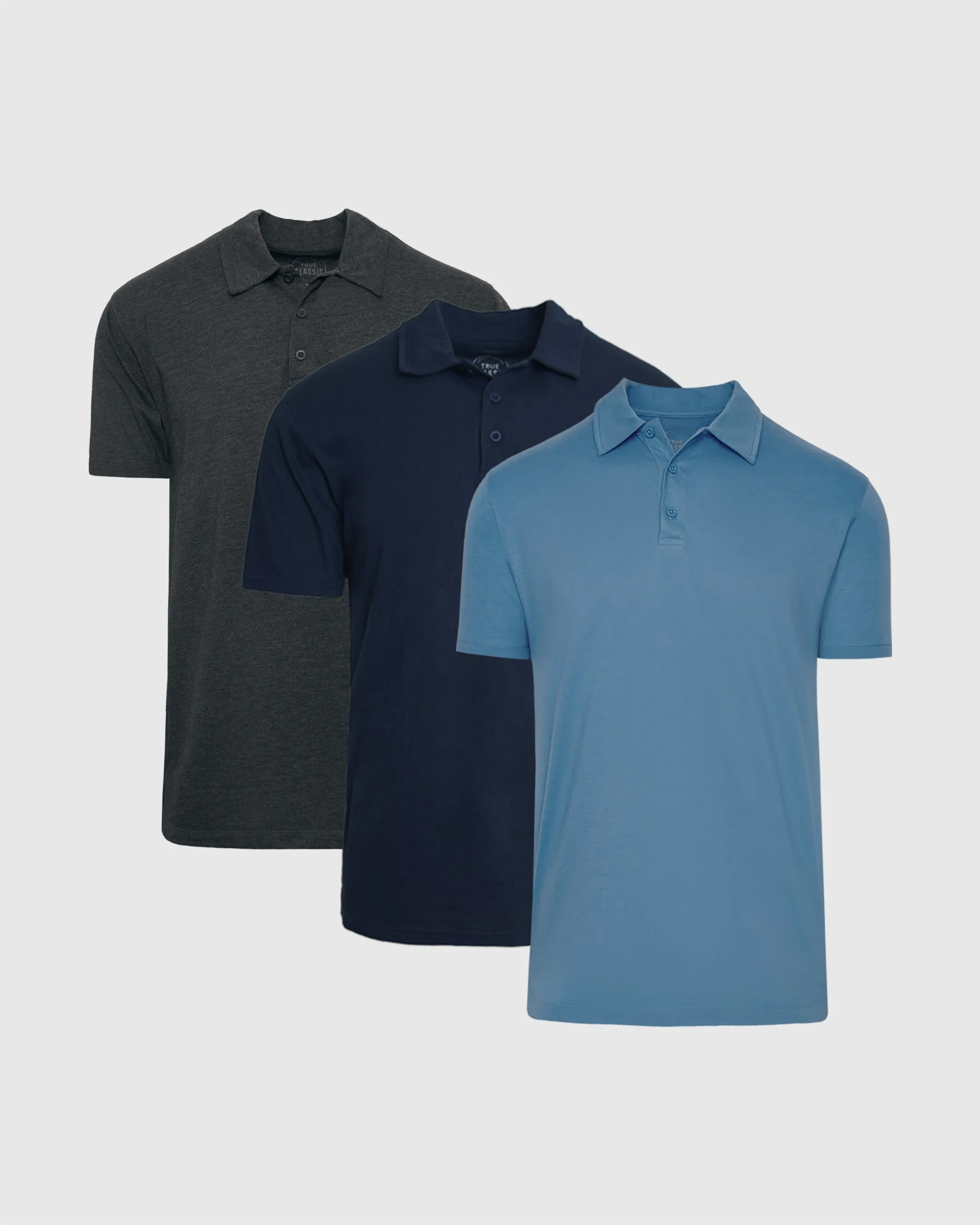 Blues Short Sleeve Polo 3-Pack sold by True Classic