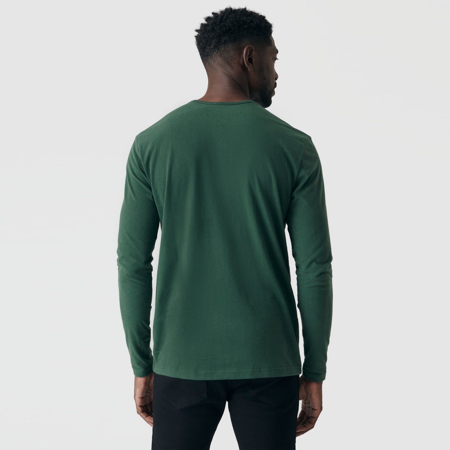 Hunter Green Long Sleeve Henley sold by True Classic product image thumbnail 3