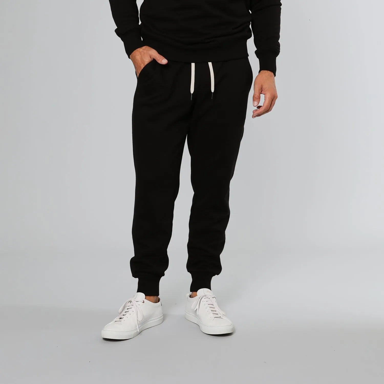 Black Fleece Zip Hoodie and Jogger Set sold by True Classic product image thumbnail 5