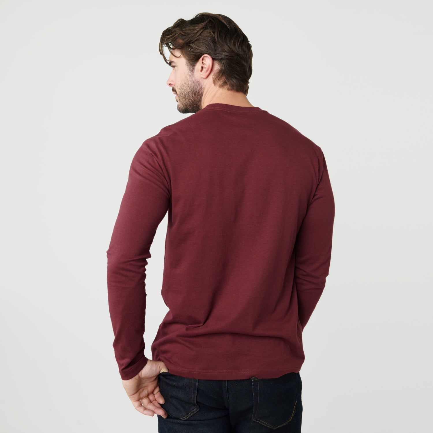 Burgundy Long Sleeve sold by True Classic product image thumbnail 3