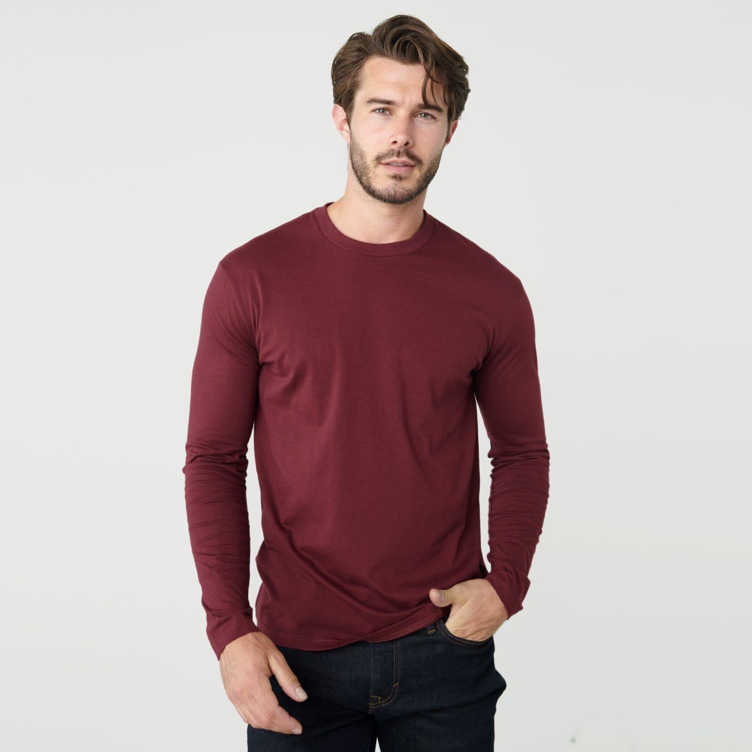 Burgundy Long Sleeve sold by True Classic
