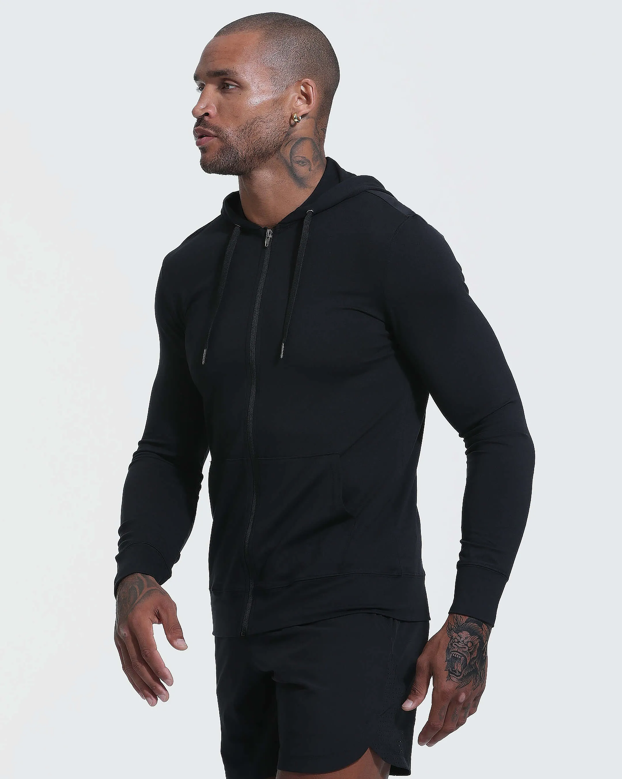 Black Active Comfort Full Zip Hoodie sold by True Classic product image thumbnail 4